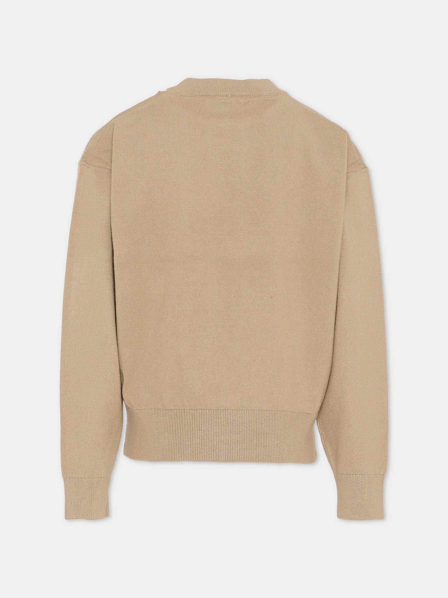 Maglione beige per bambino con logo avorio,Richmond,RBA25011MA TRENCH COAT