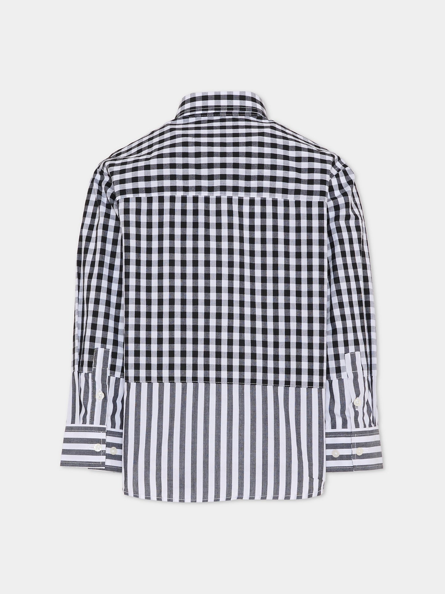 Camicia nera per bambino con logo,Richmond,RBA25033CA MICRO STRIPES