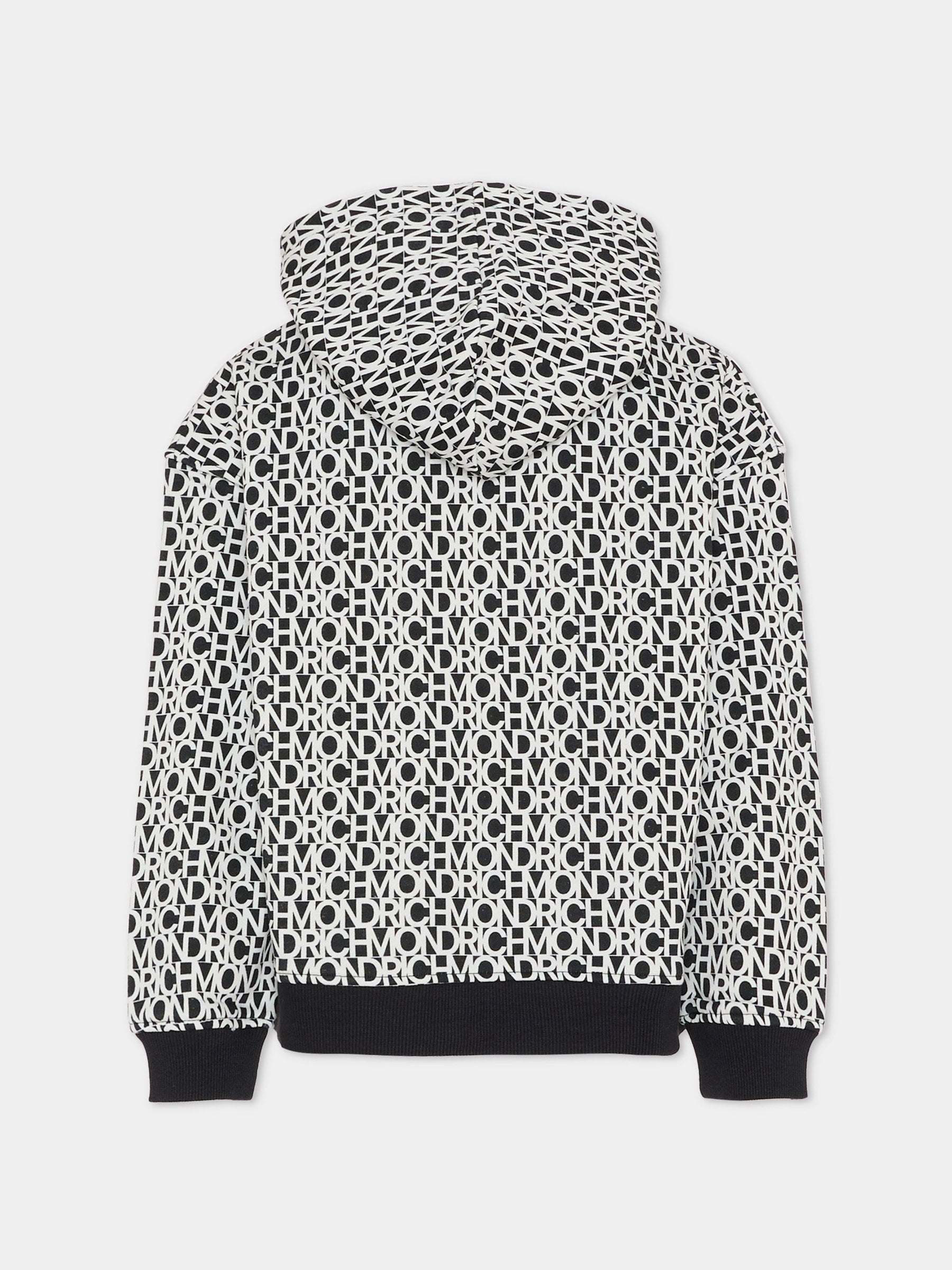 Felpa nera per bambino con logo,Richmond,RBA25045FE LETTERING