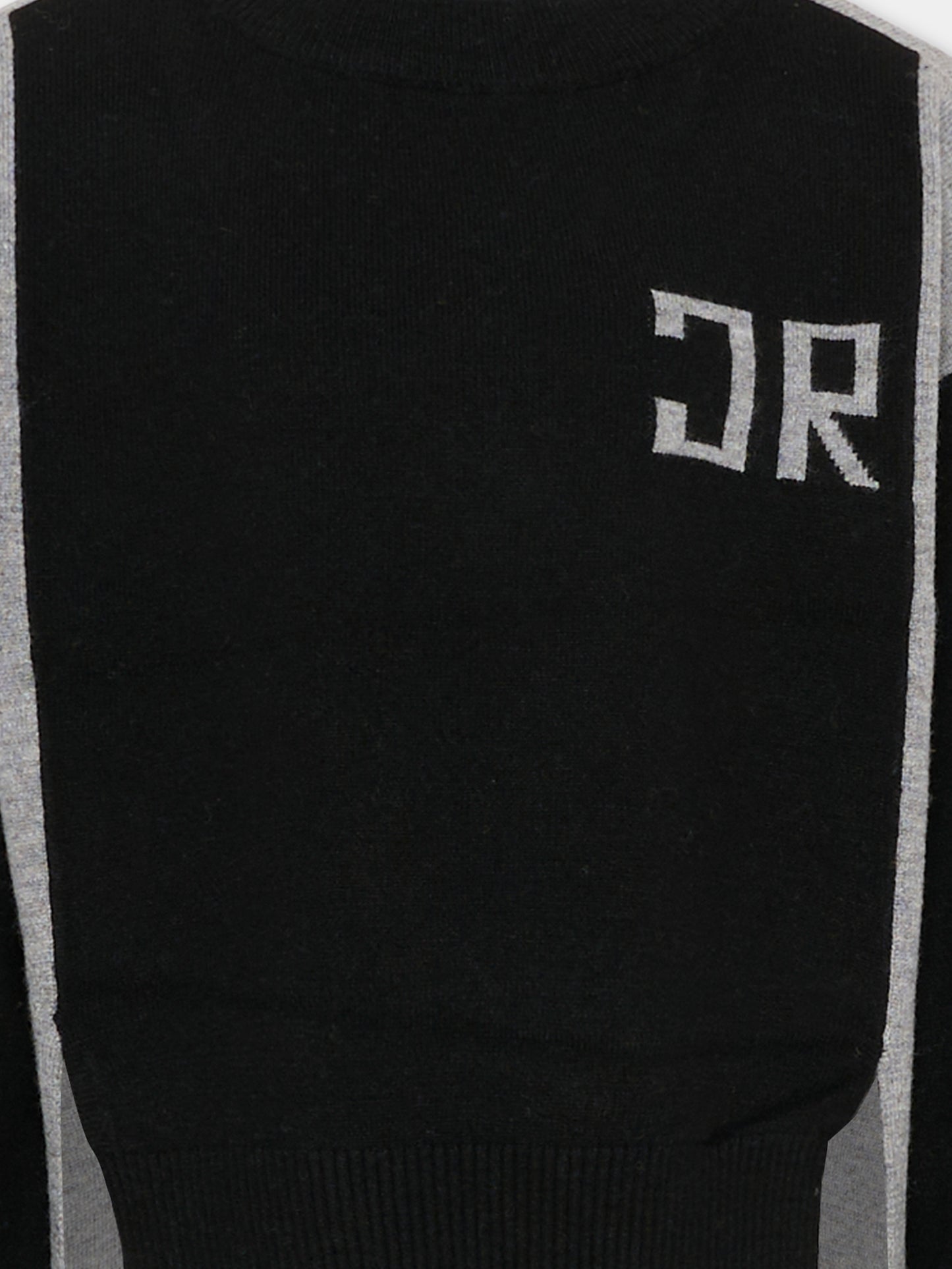 Maglione nero per bambino con logo grigio,Richmond,RBA25101MA GREY STEEL