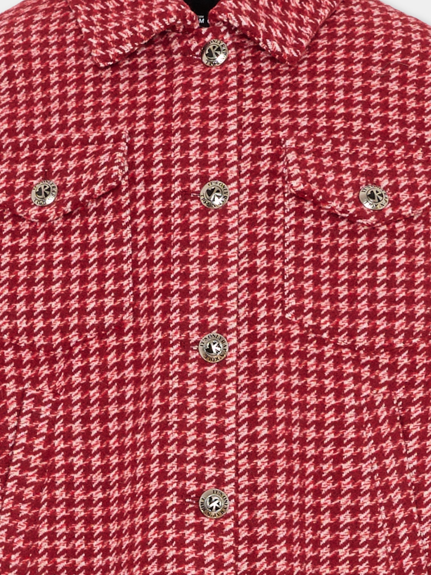 Camicia rossa per bambina con logo,Richmond,RGA25091CA P.D.POULE-RED PLUM
