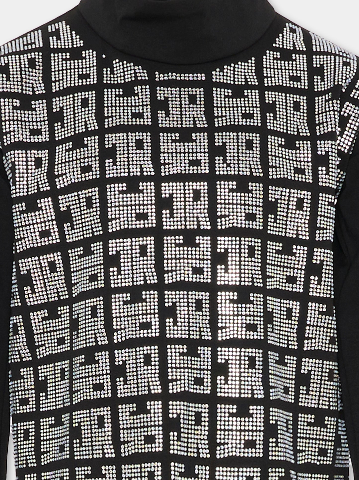 Dolcevita nero per bambina con logo,Richmond,RGA25181TS BLACK