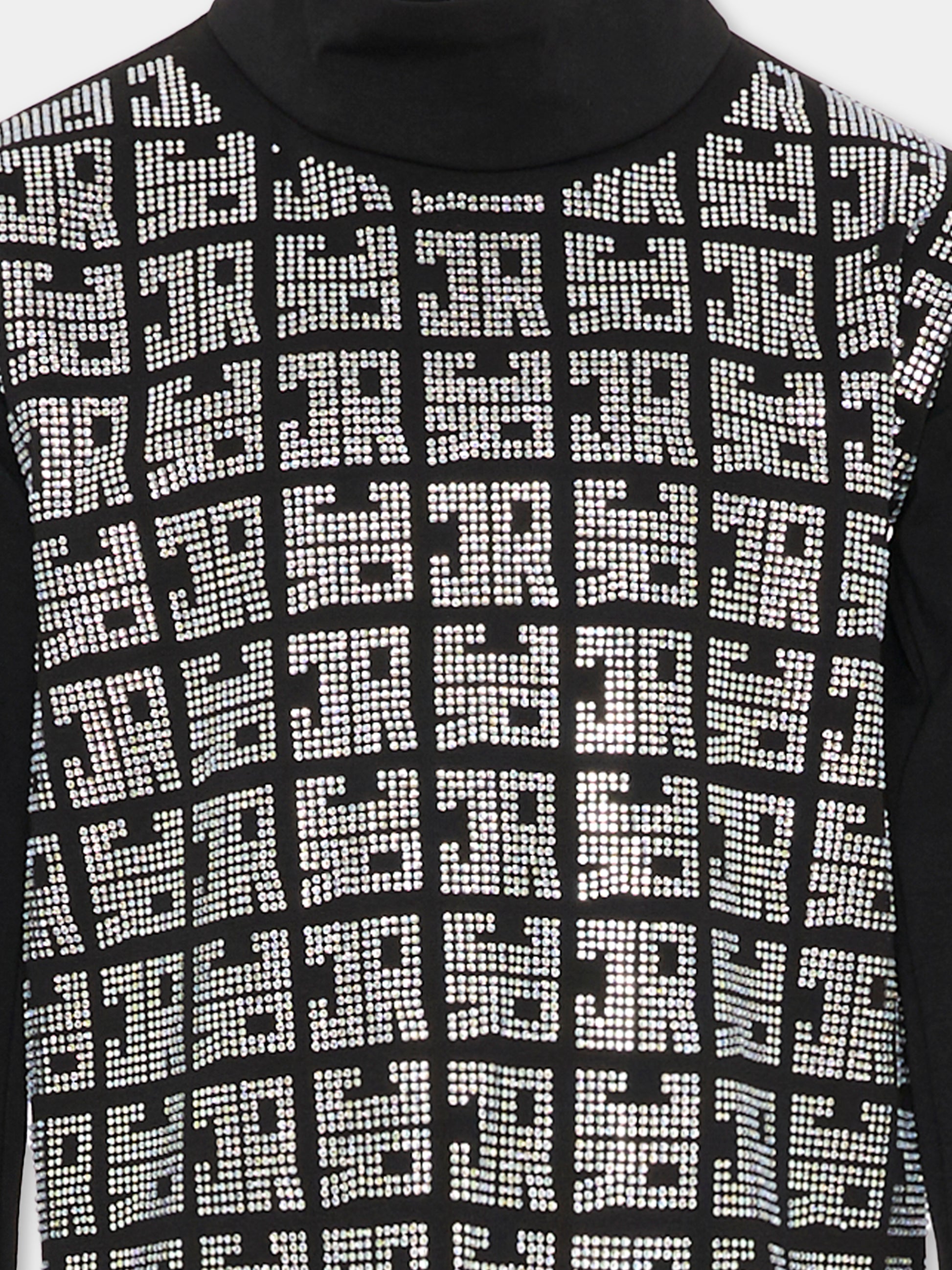 Dolcevita nero per bambina con logo,Richmond,RGA25181TS BLACK