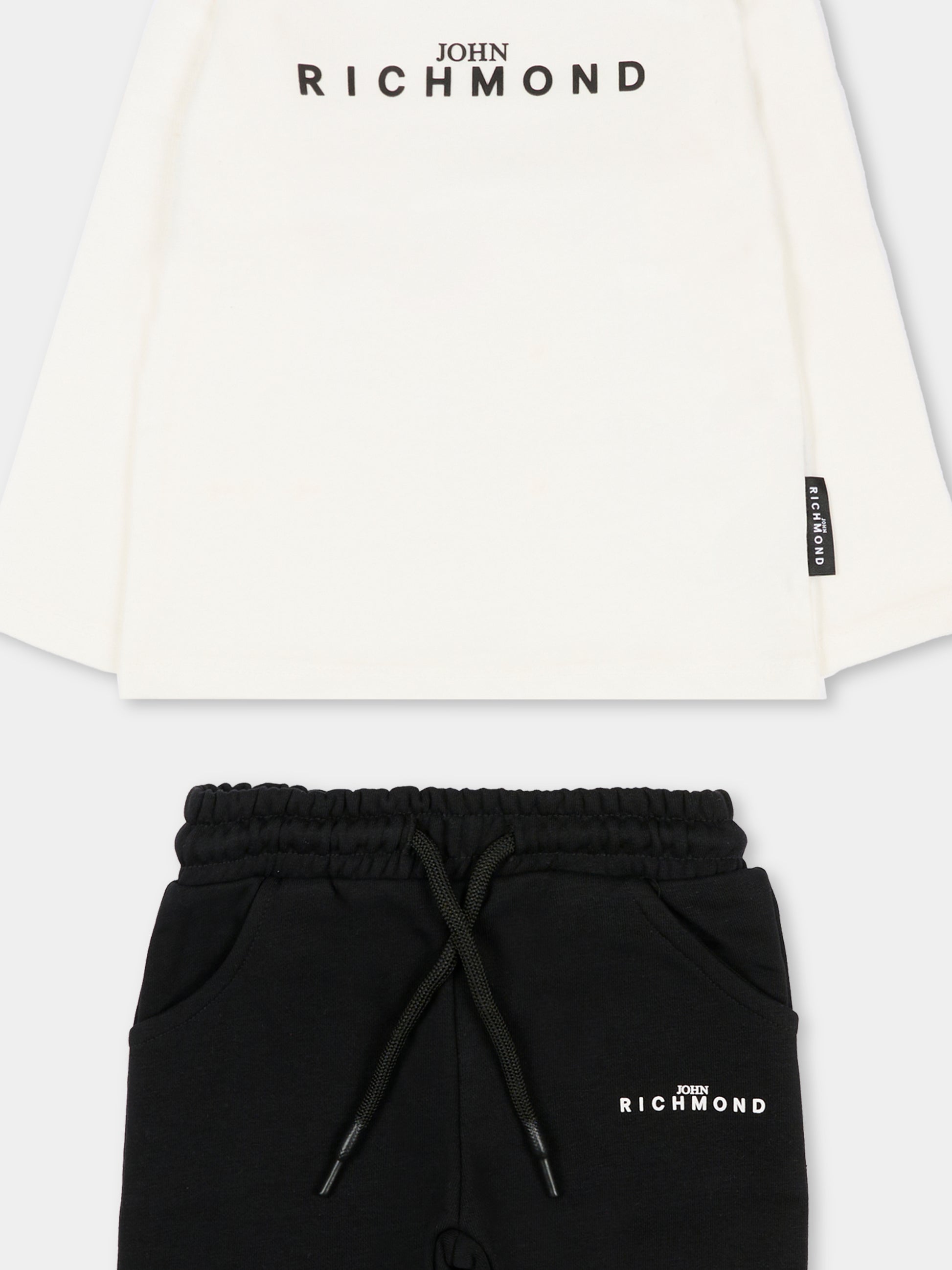 Completo bianco per neonato con logo,Richmond,RIA25001CJ OFF-WHITE