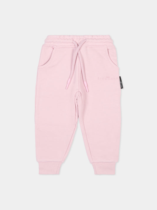 Pantaloni lilla per neonata con logo,Richmond,RIA25014PA ORCHID ICE