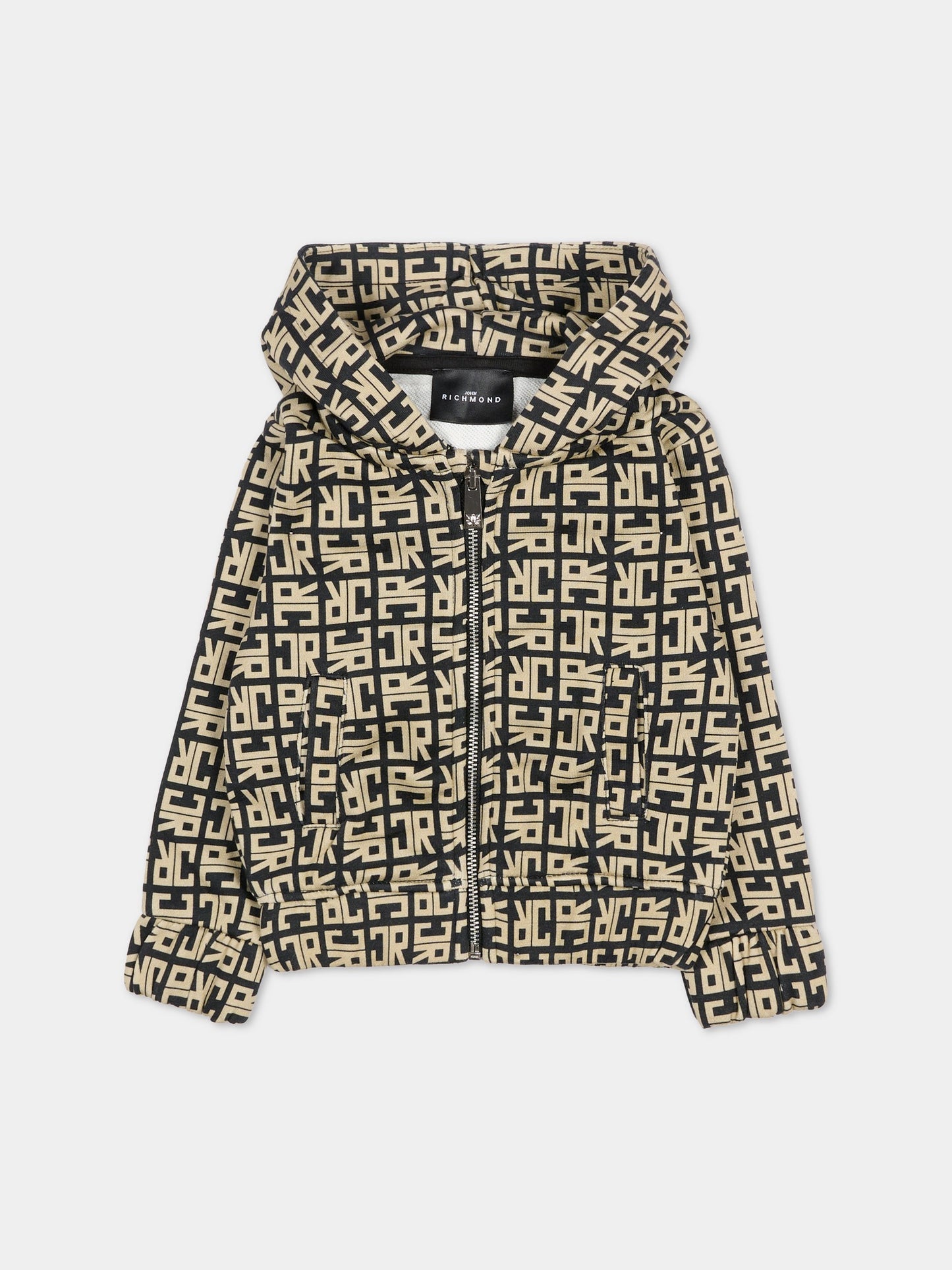 Felpa beige per neonato con logo,Richmond,RIA25047FE JR MONOGRAM BEIGE