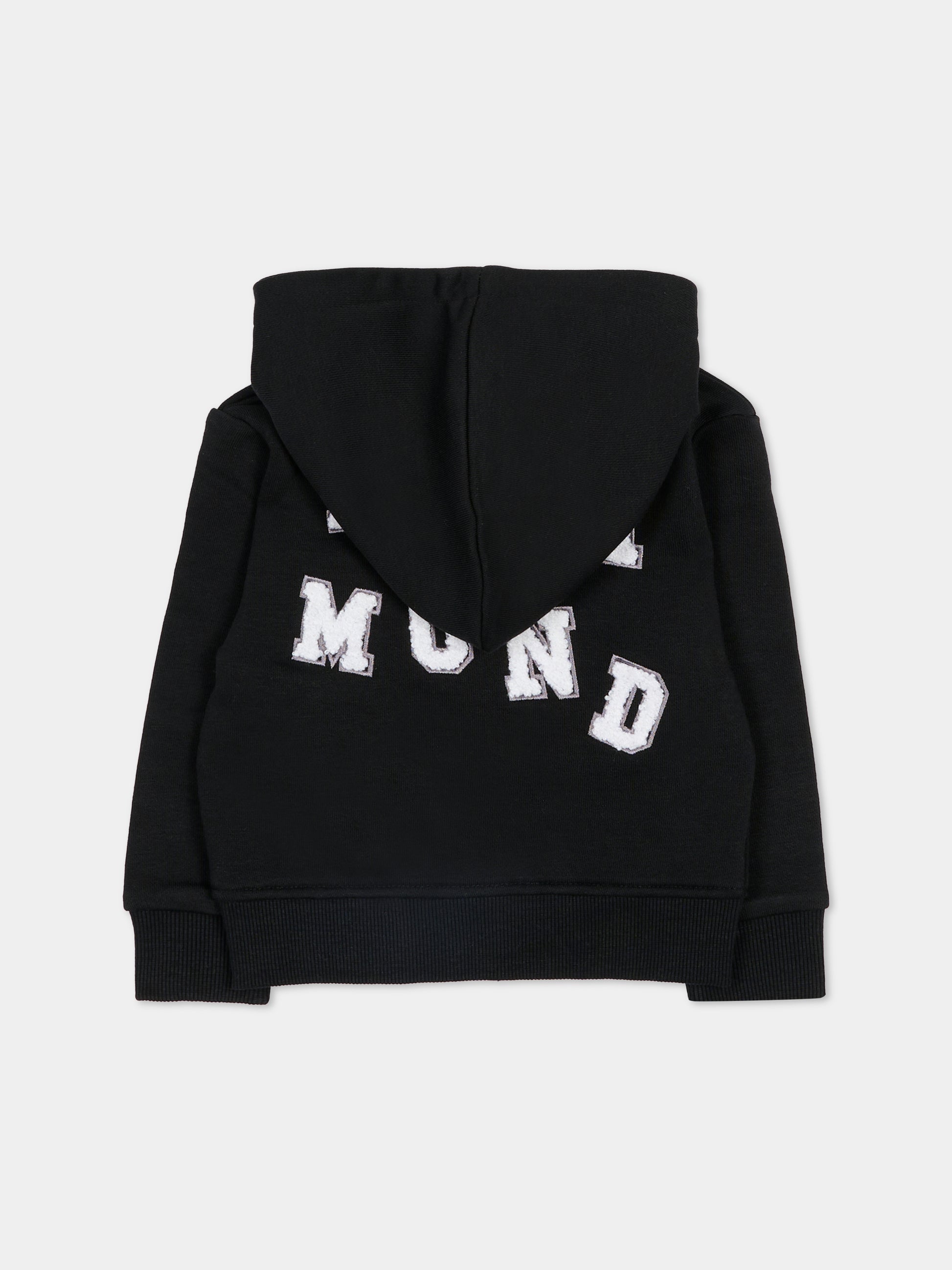 Felpa nera per neonato con logo,Richmond,RIA25054FE BLACK