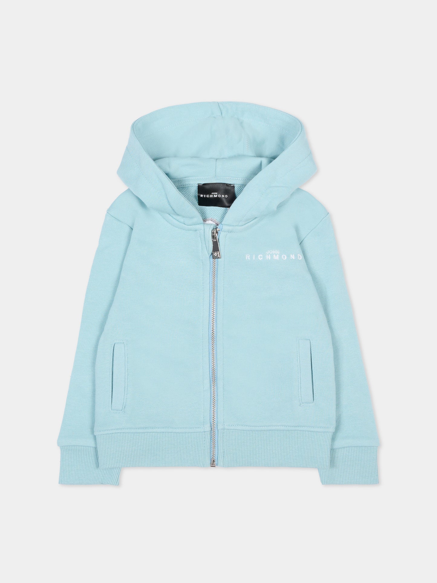 Felpa azzurra per neonato con logo,Richmond,RIA25054FE FORGET ME NOT