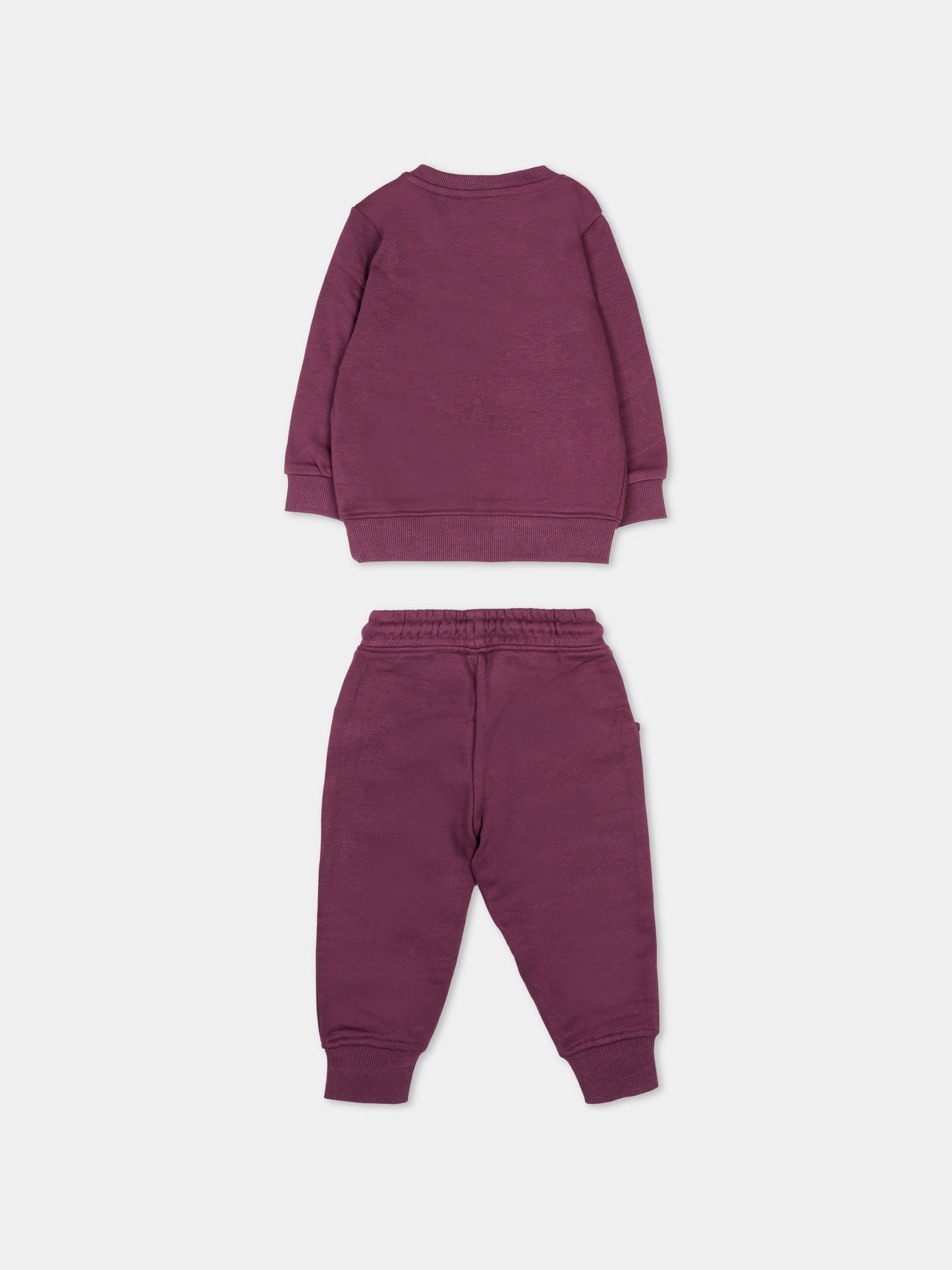 Completo viola per neonati con logo,Richmond,RIA25087CF EGGPLANT