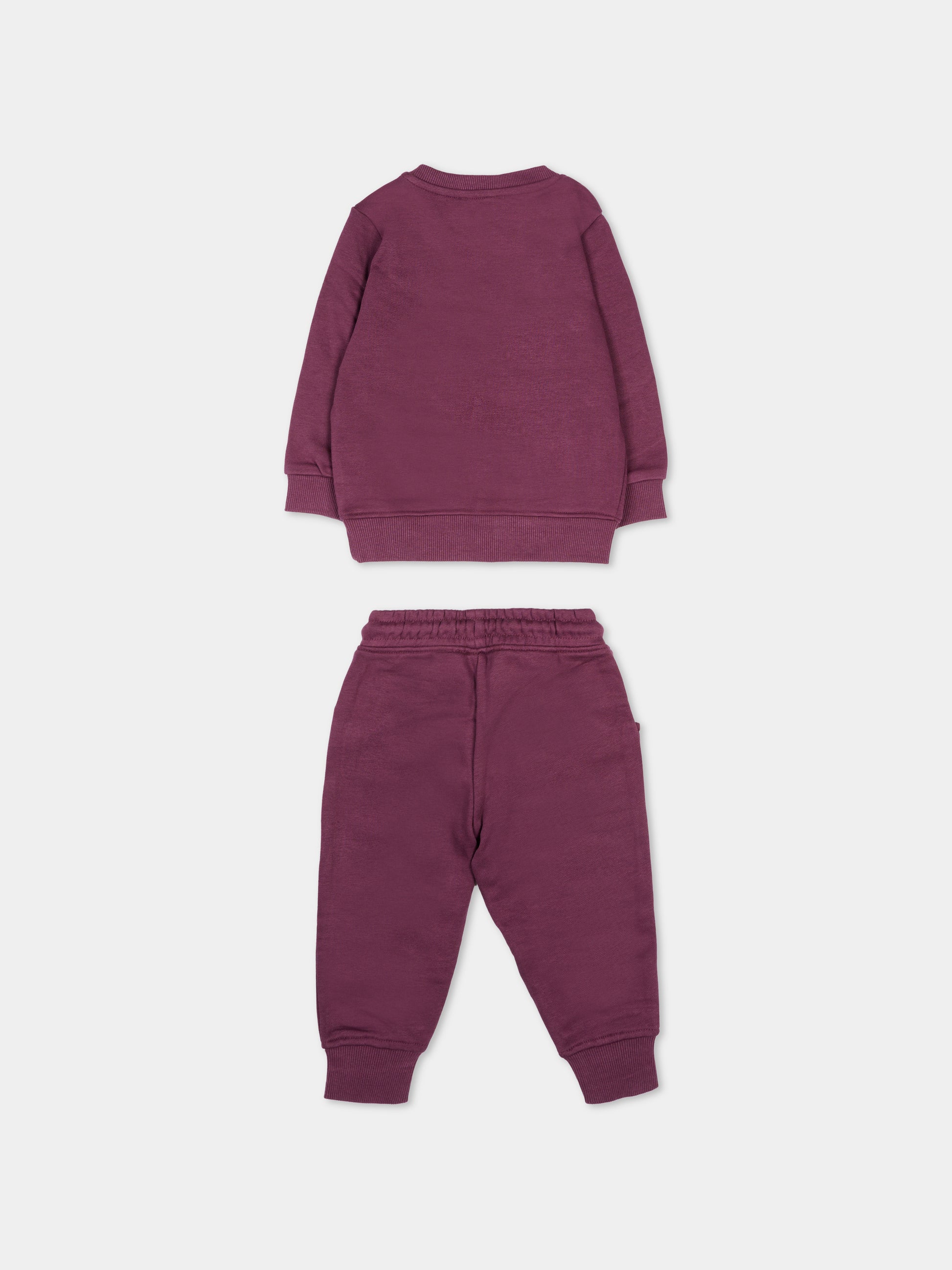 Completo viola per neonati con logo,Richmond,RIA25087CF EGGPLANT