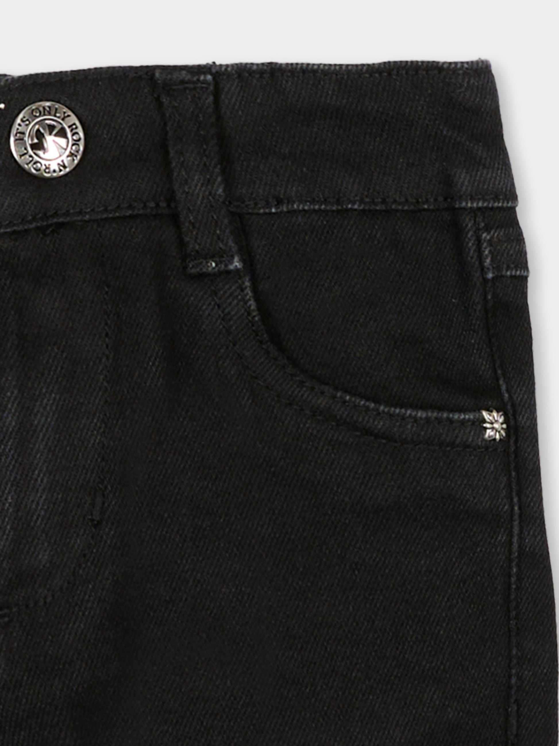 Jeans neri per neonato con logo,Richmond,RIA25090JE DENIM BLACK