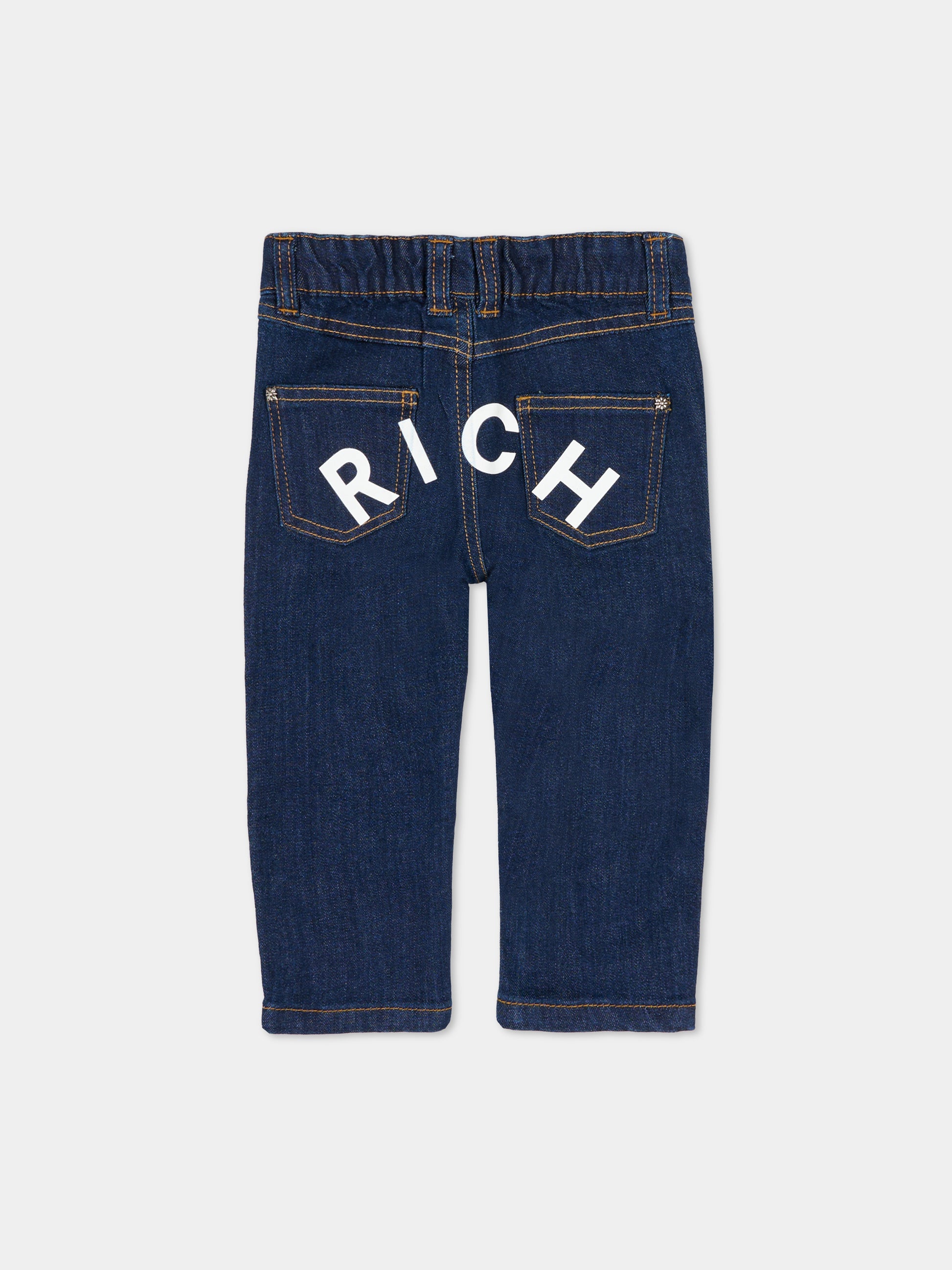 Jeans denim per neonato con logo,Richmond,RIA25090JE DENIM BLUE DARK