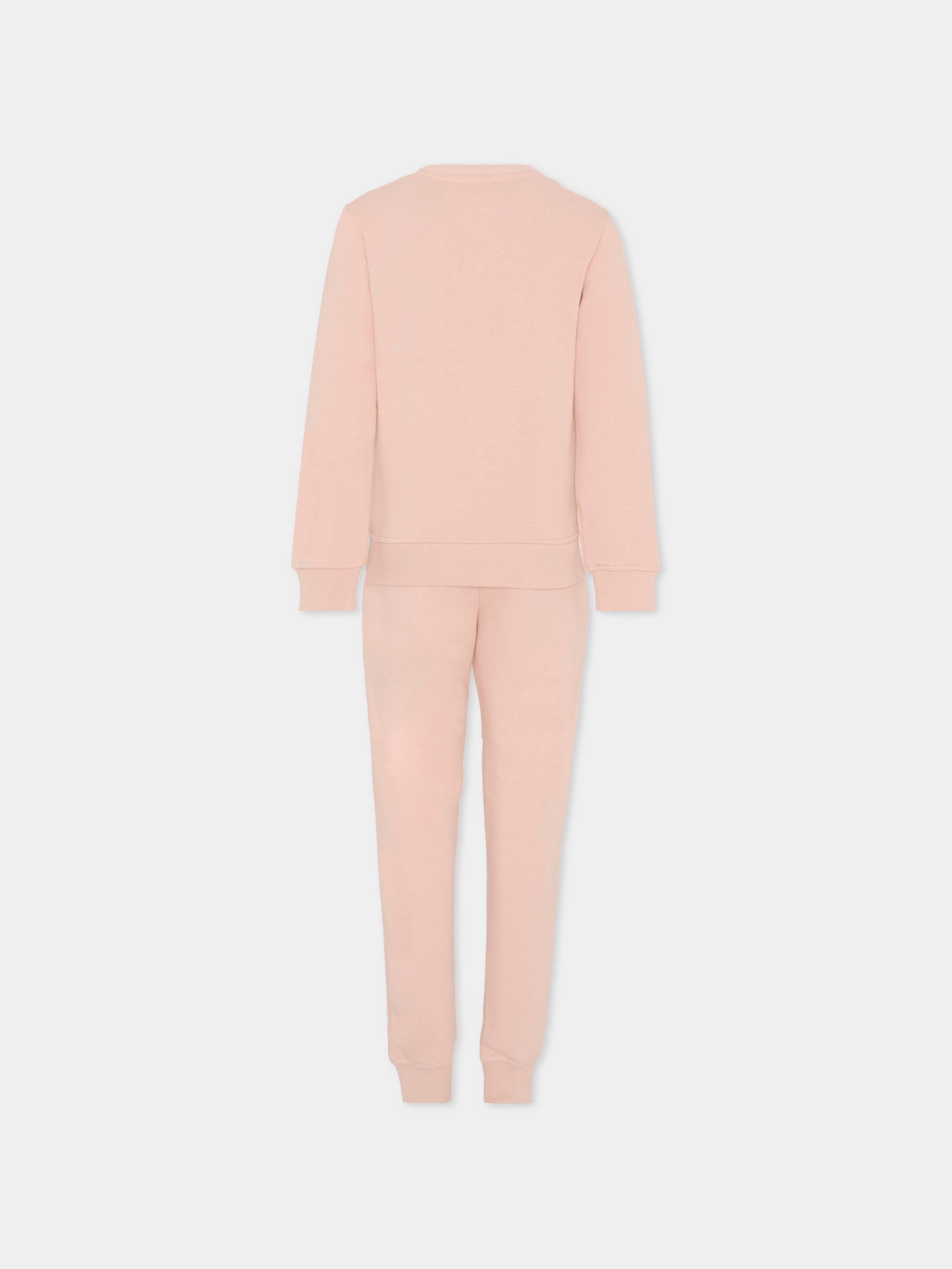 Completo rosa per bambina con logo,Trussardi Junior,TGA25001CF ROSE SMOKE