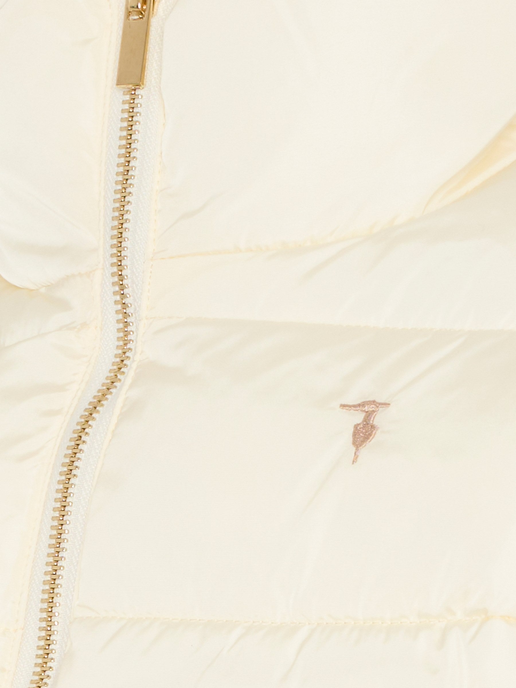 Piumino avorio per bambina con logo,Trussardi Junior,TGA25117PI GREY LIGHT