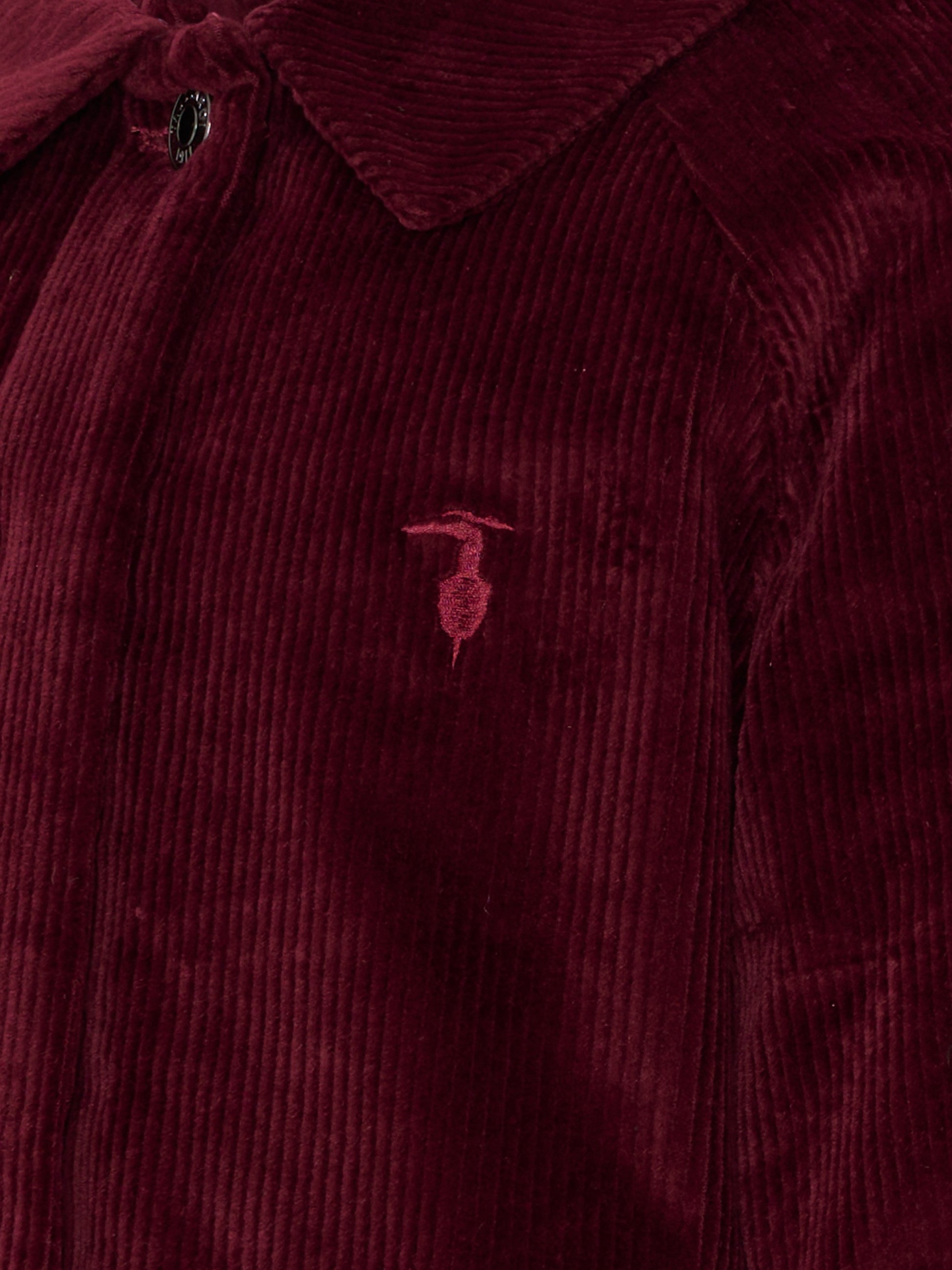 Cappotto bordeaux per bambino con logo,Trussardi Junior,TGA25119CP NEW MAROON