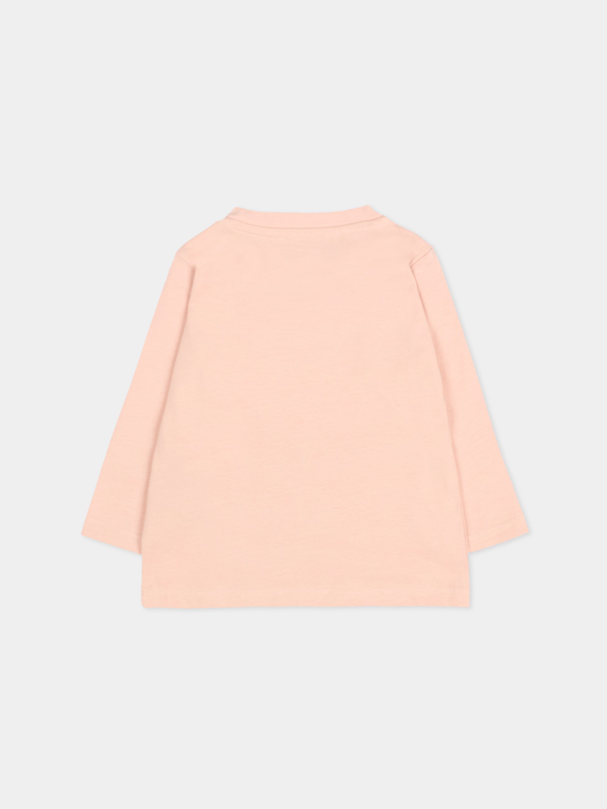 T-shirt rosa per neonata con logo,Trussardi Junior,TIA25008TS ROSE SMOKE