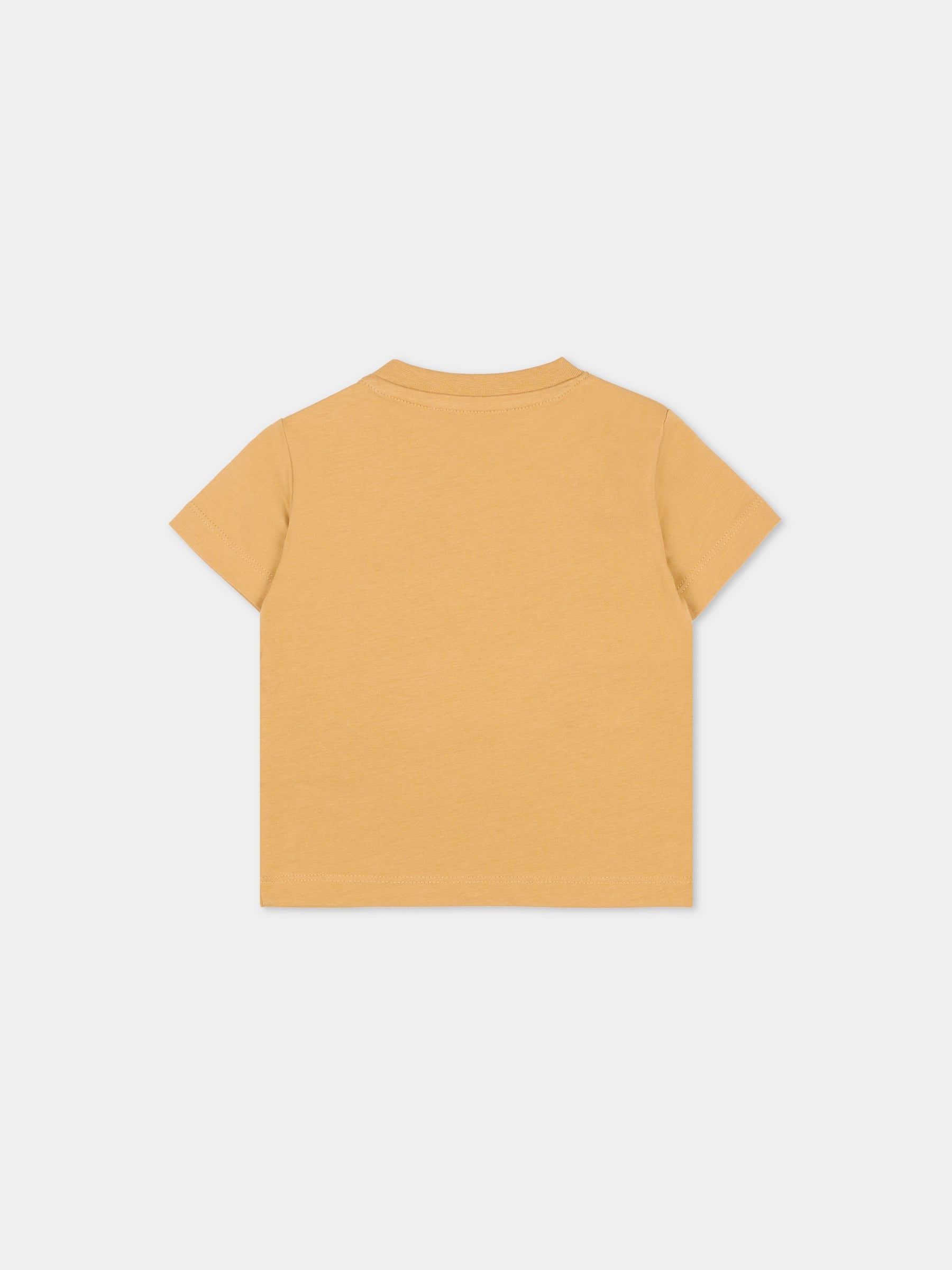 T-shirt marrone per neonato con logo,Trussardi Junior,TIA25014TS APPLE CINNAMON