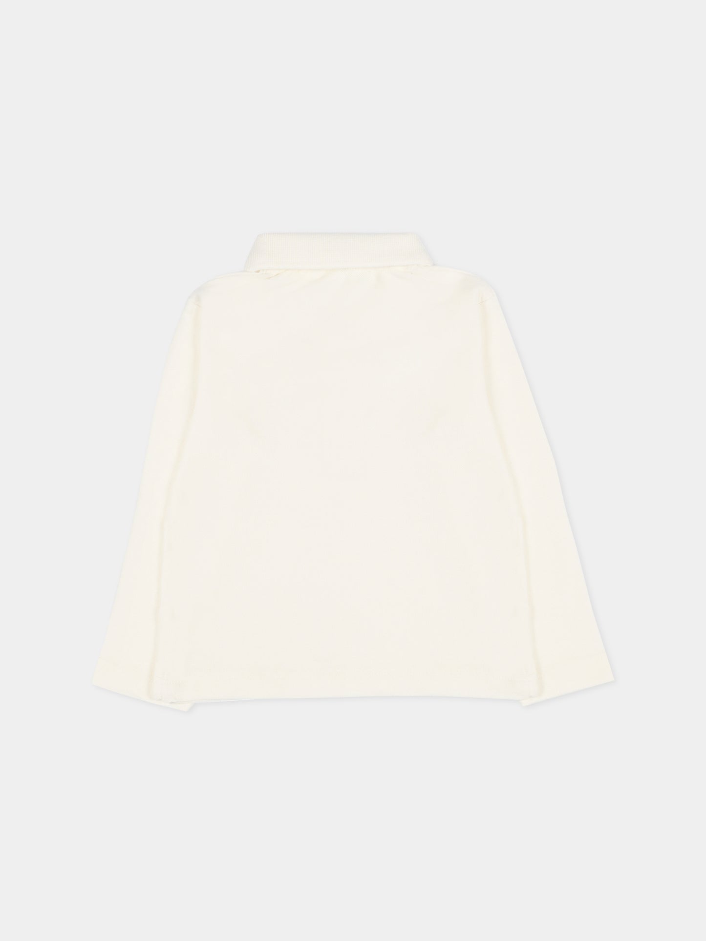 Polo bianca per neonato con logo,Trussardi Junior,TIA25022PO OFF-WHITE