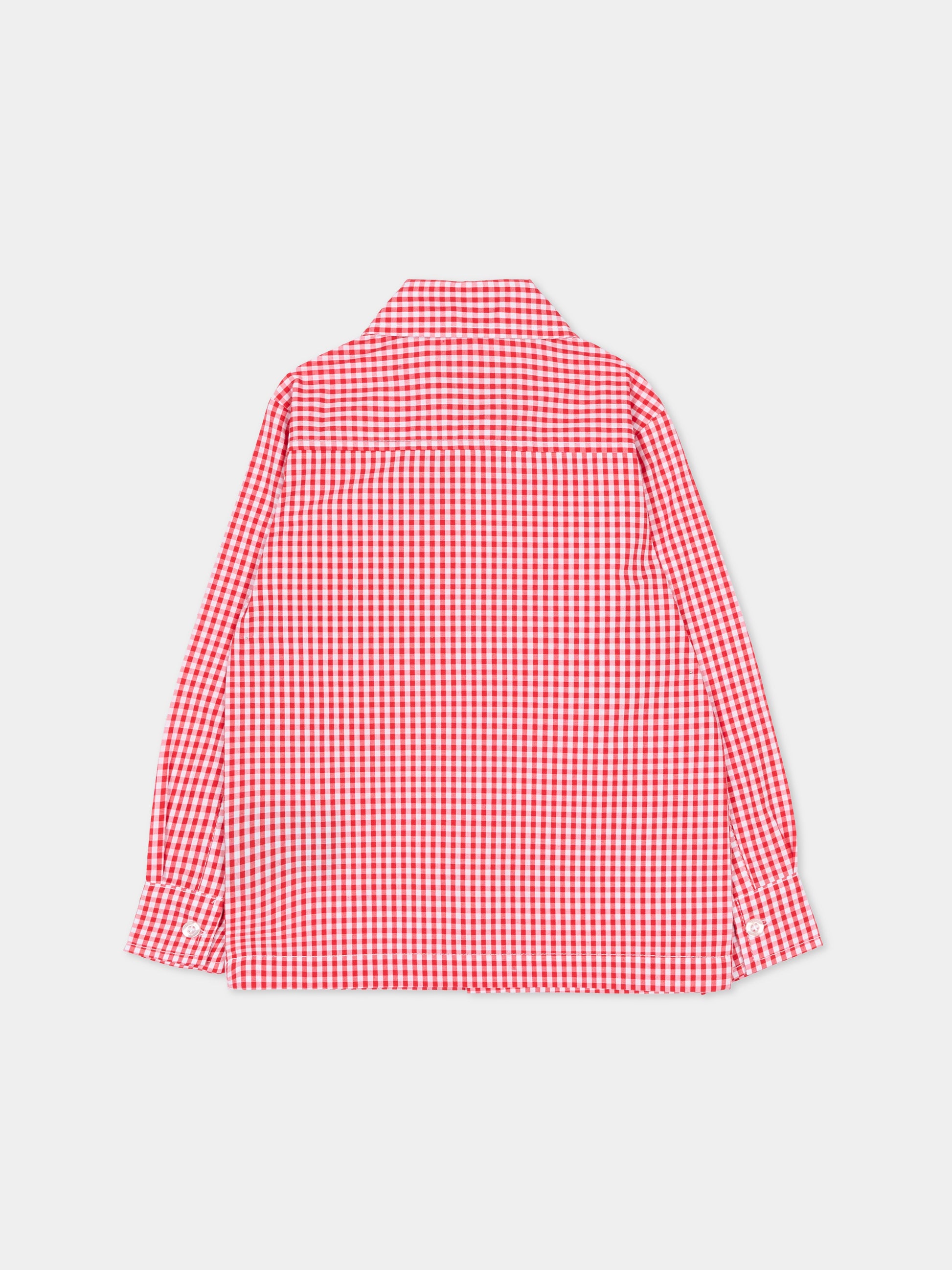 Camicia rossa per neonato con logo,Trussardi Junior,TIA25034CA OFF-WHITE