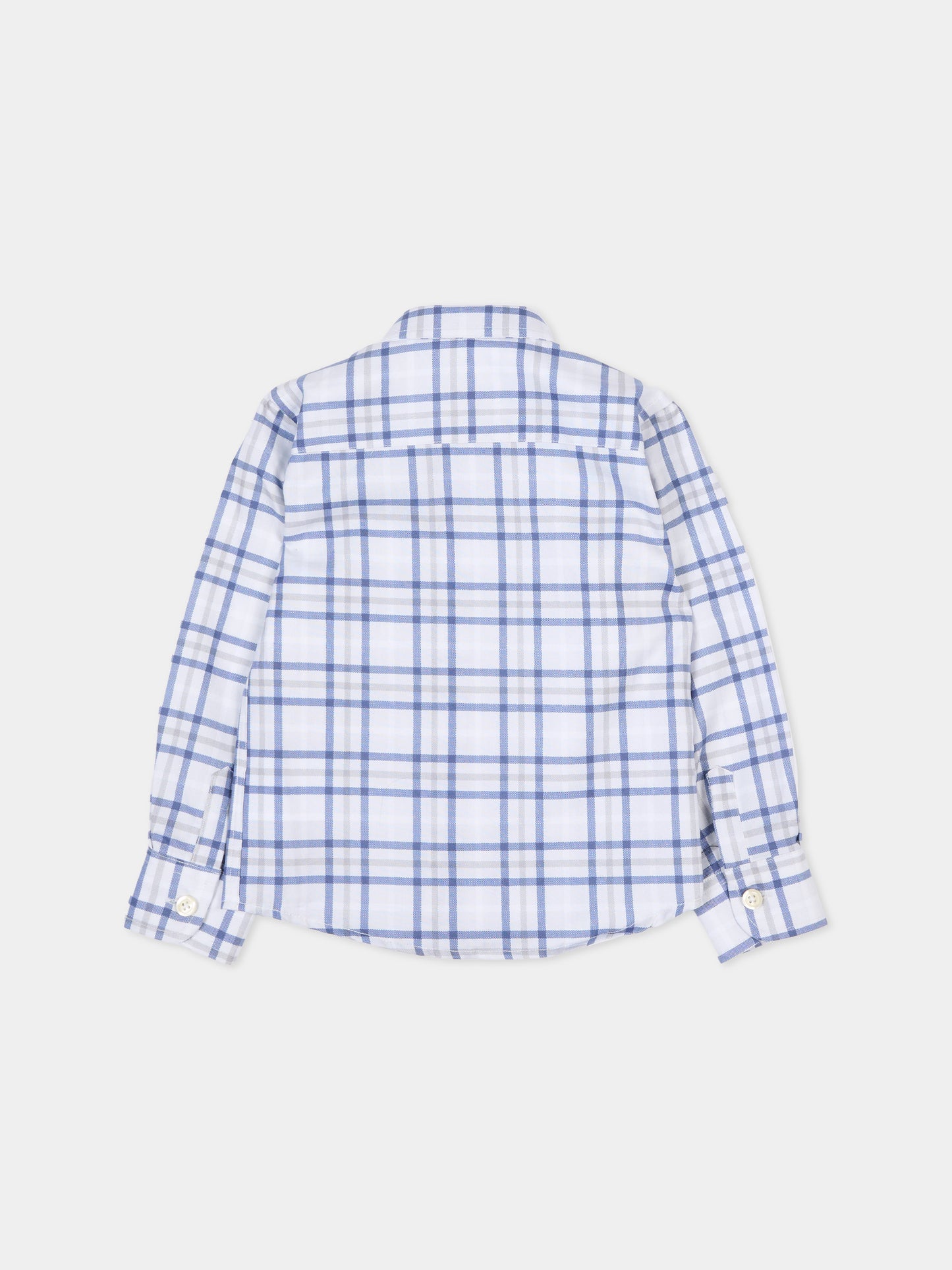 Camicia bianca per neonato con logo,Trussardi Junior,TIA25105CA OFF-WHITE TAILOR