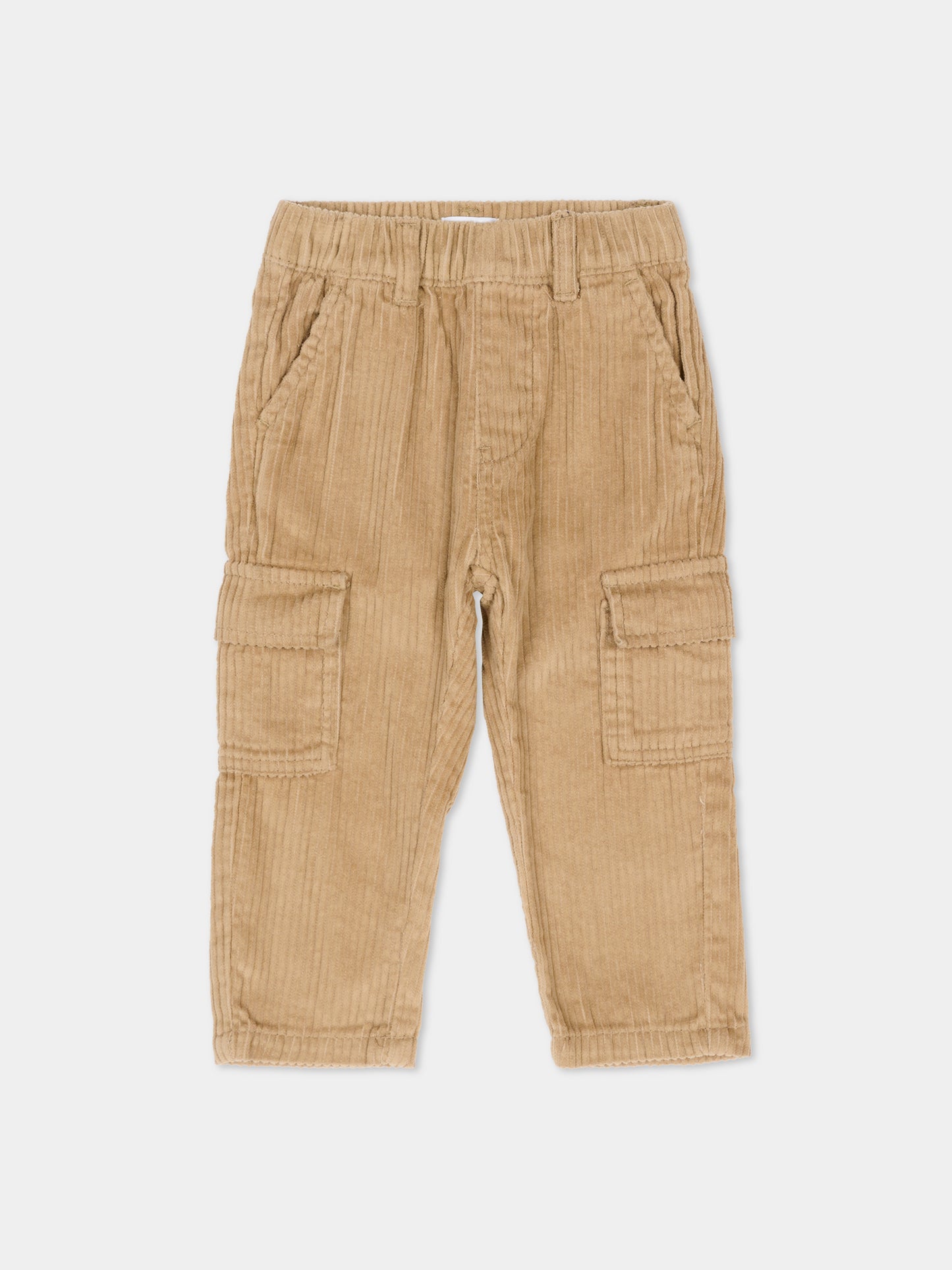 Pantaloni beige per neonato con logo,Trussardi Junior,TIA25111PA CHINCHILLA