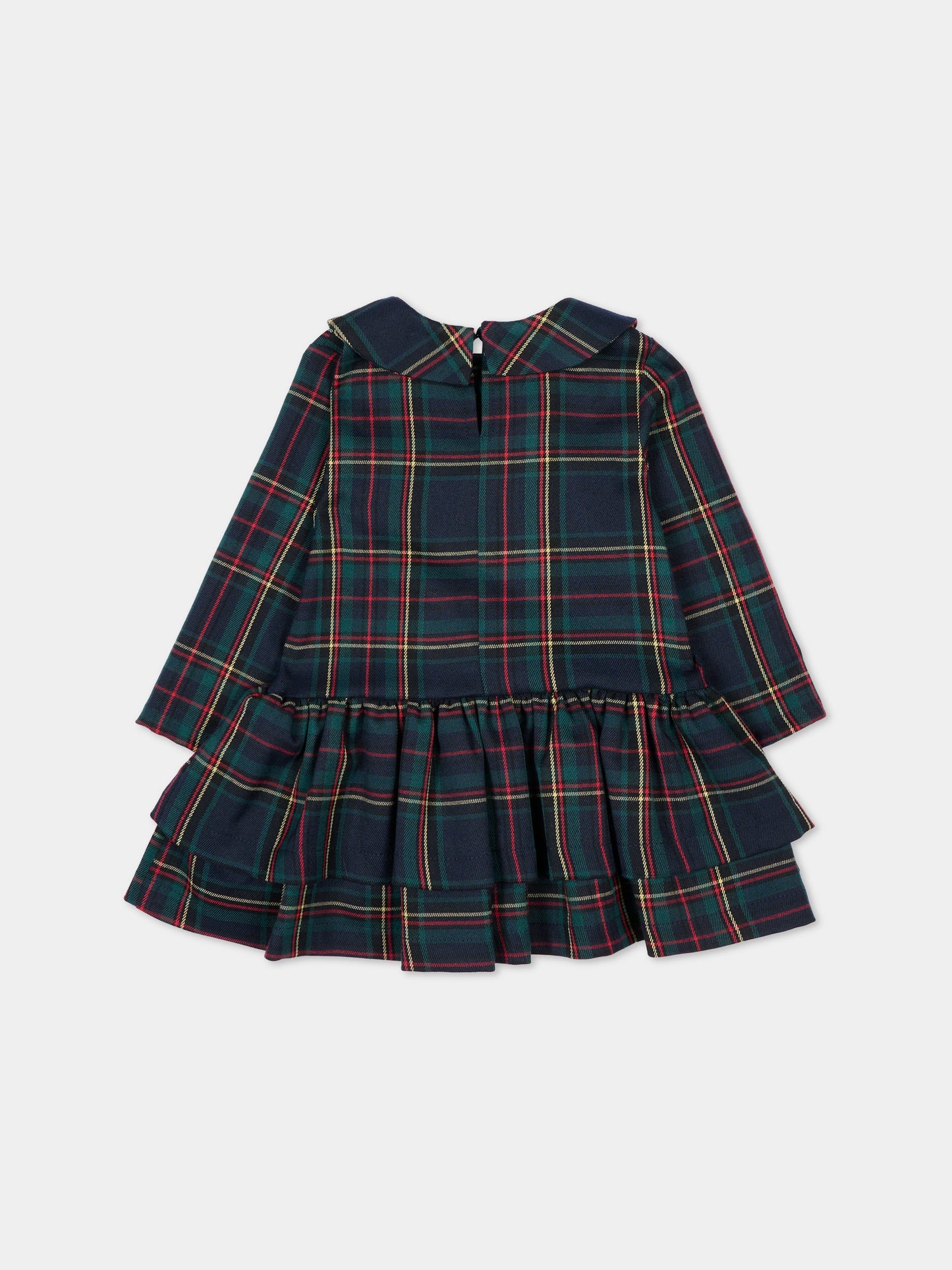 Vestito verde per neonata con logo,Trussardi Junior,TIA25206VE COLD TARTAN