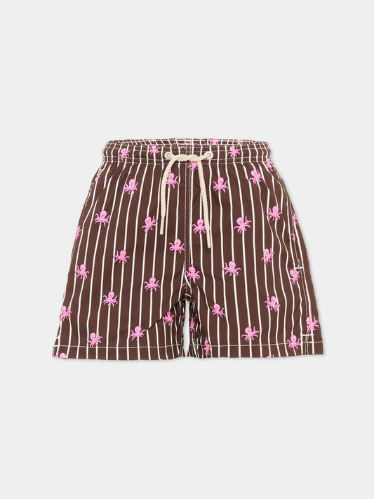 Boxer mare multicolor Jean Lighting Stretch per bambino con polpi,Mc2 Saint Barth,JEA0022 02109L