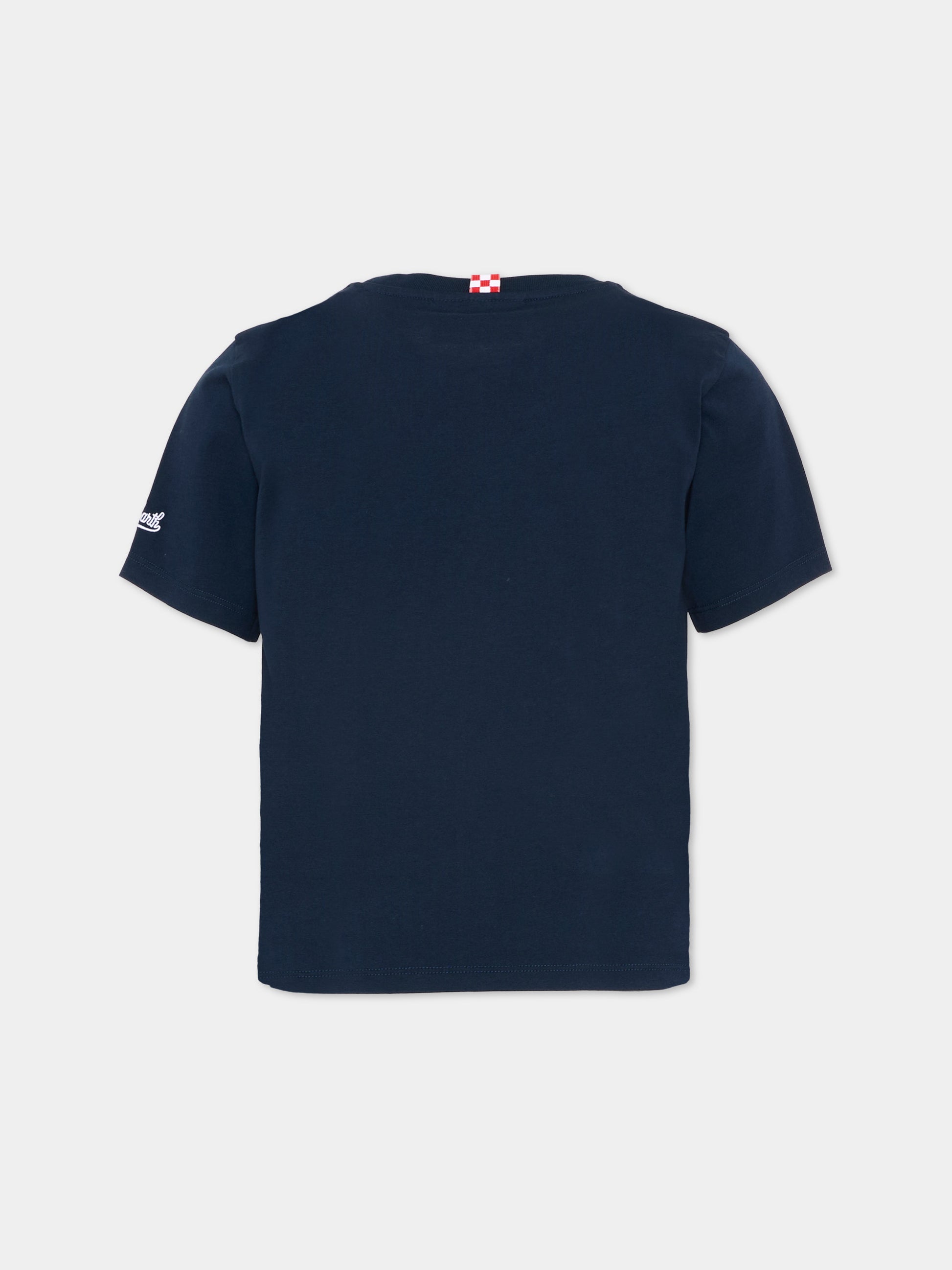 T-shirt blu Portofino Jr per bambino,Mc2 Saint Barth,POT0002 02182L
