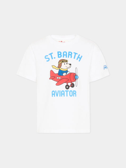 T-Shirt bianca Denver JR per bambino,Mc2 Saint Barth,DNV0001 01950L