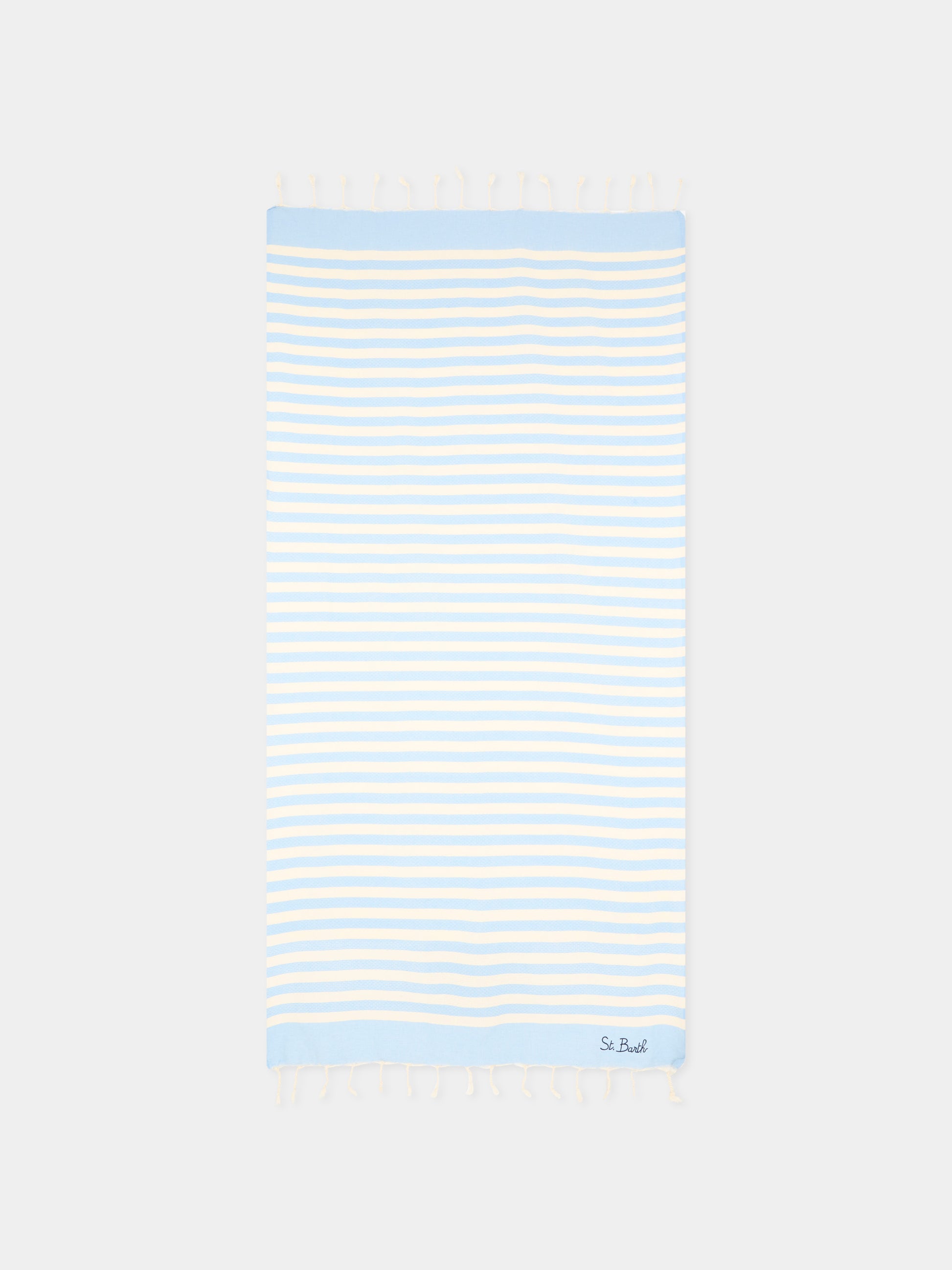 Telo mare azzurro Foutas per bambini a righe,Mc2 Saint Barth,FOUT012 00657L