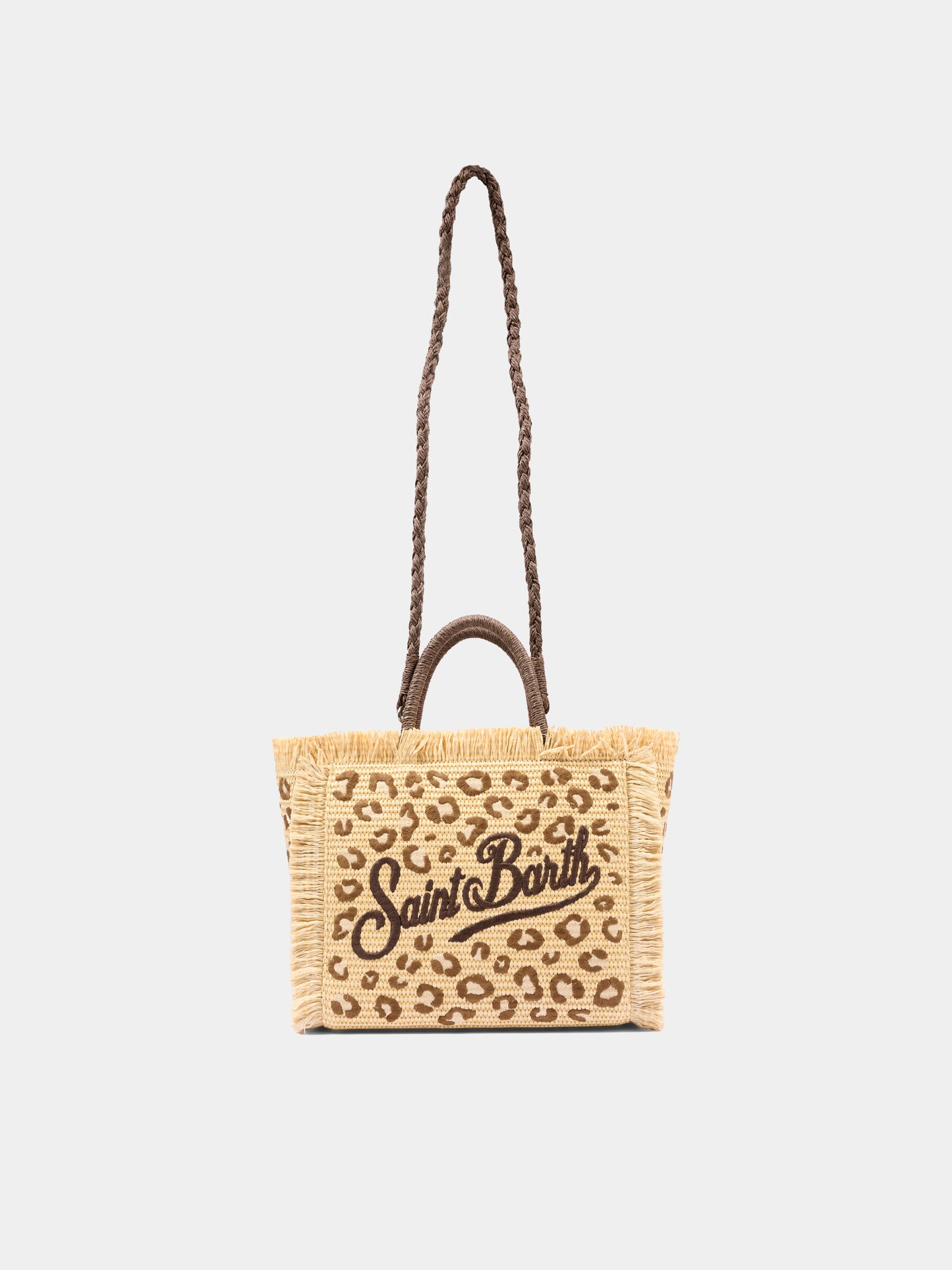 Borsa mare beige Colette Straw per bambina animalier,Mc2 Saint Barth,COL0017 00349L
