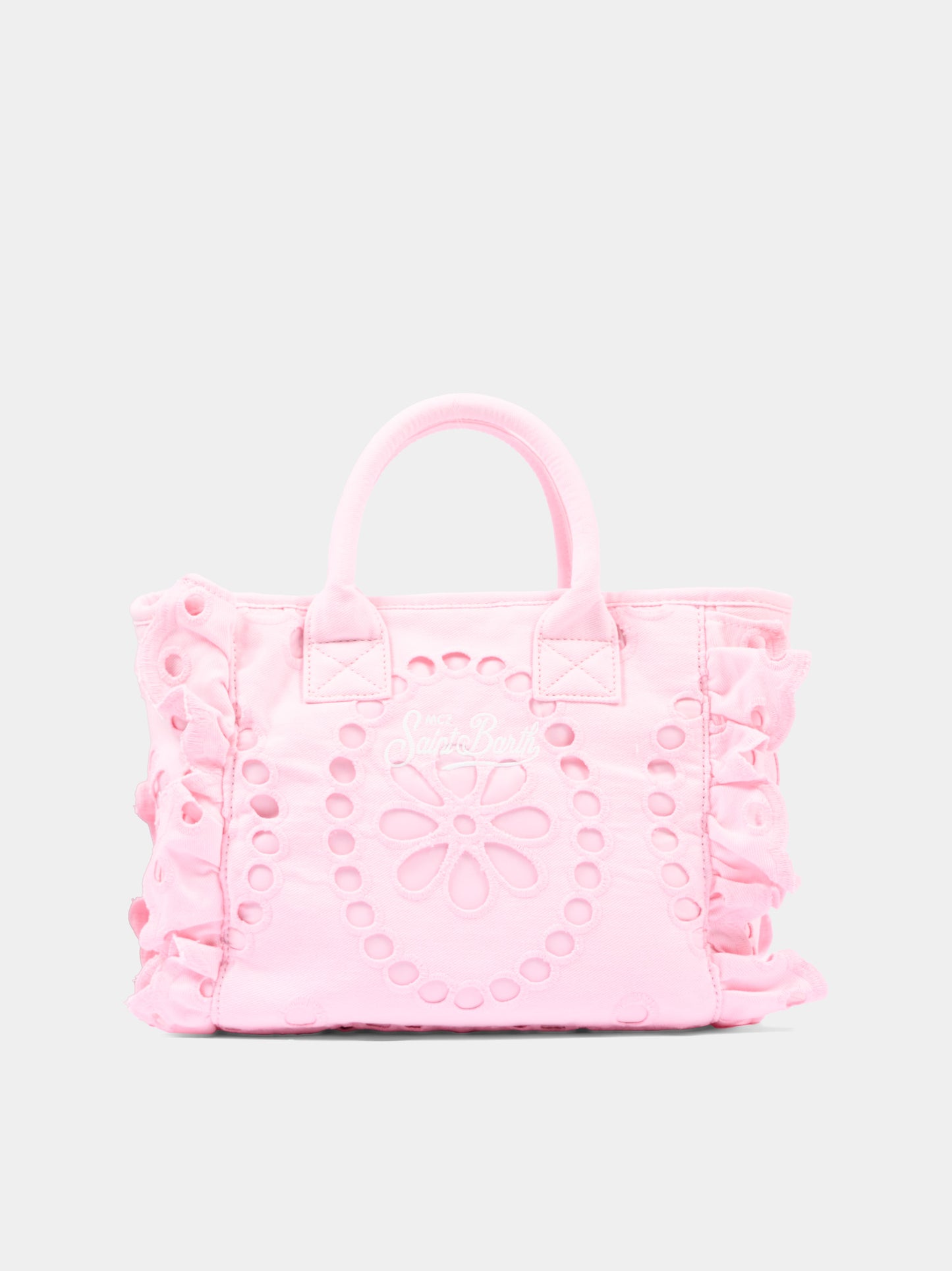 Borsa mare rosa Colette Volant per bambina traforata,Mc2 Saint Barth,COL0027 00411L