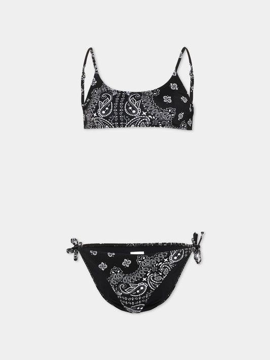 Bikini noir  jaiden bandanna  pour fille