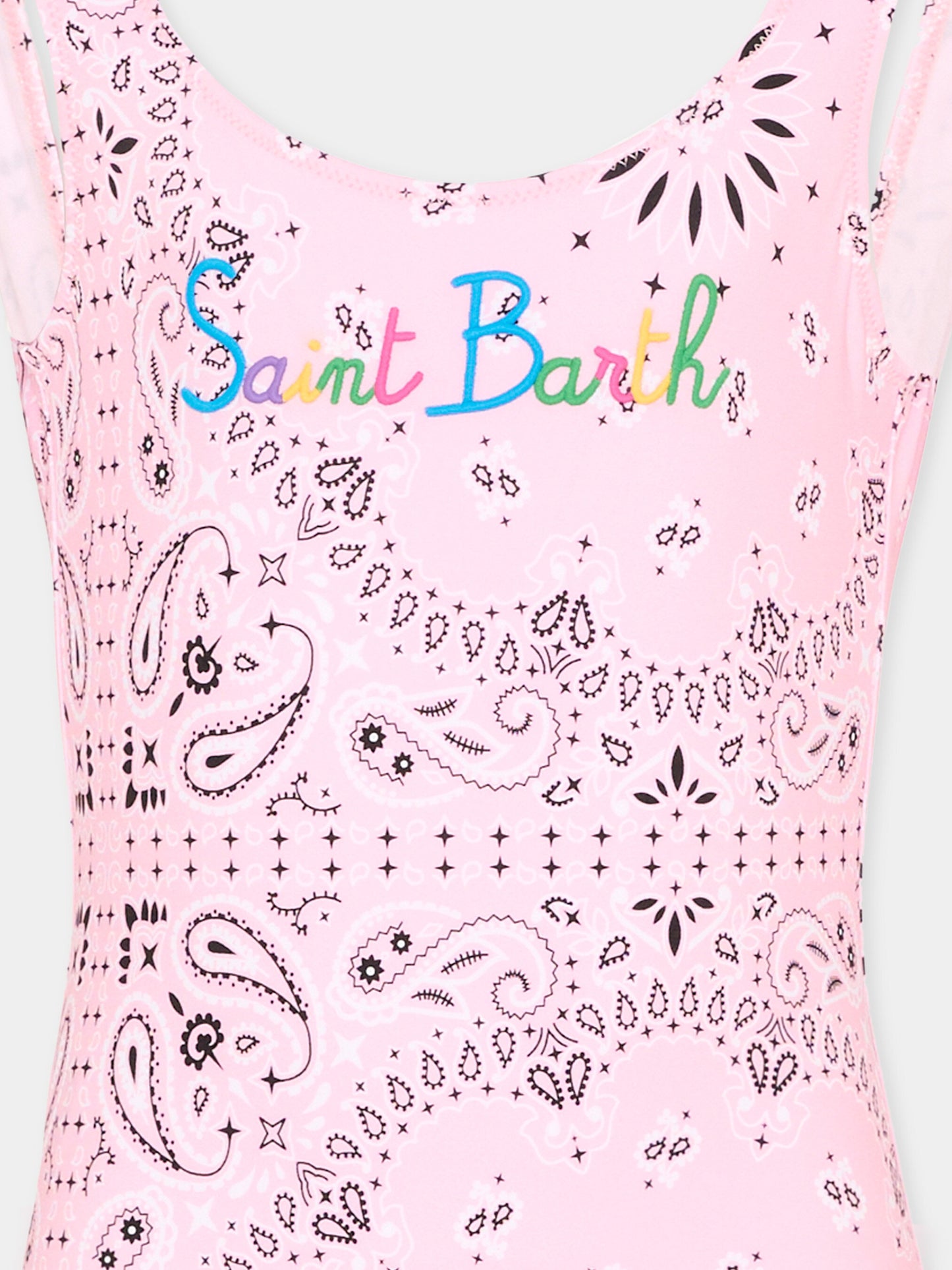 Costume rosa Cara per bambina stampa bandana,Mc2 Saint Barth,CARA001 00901L