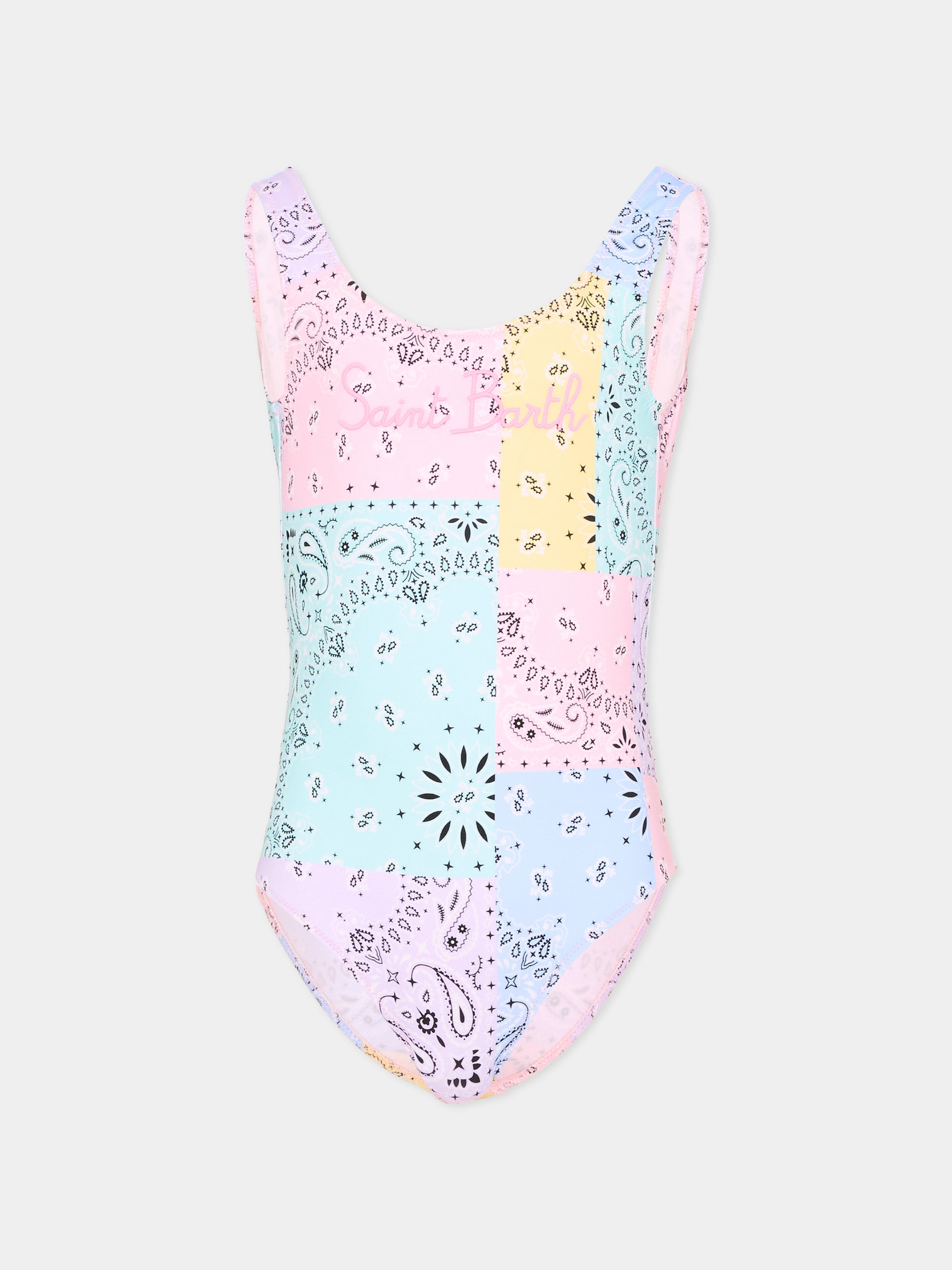 Costume multicolor Cara per bambina con stampa bandana,Mc2 Saint Barth,CARA001 03517L