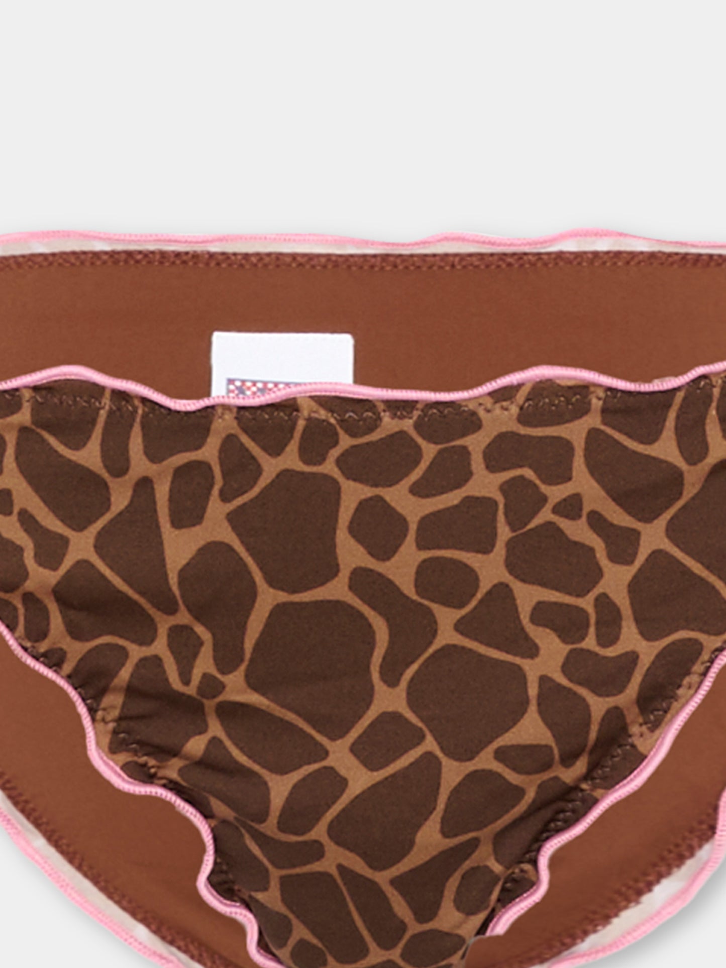 Slip e bikini marrone animalier per bambina,Mc2 Saint Barth,CRIS001 00900L