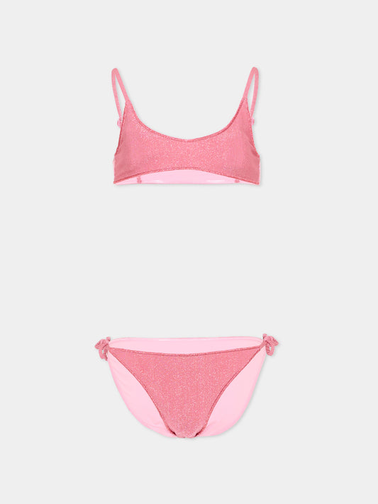 Slip e bikini rosa Paloma Overlock Jr per bambina,Mc2 Saint Barth,PALO005 00064L