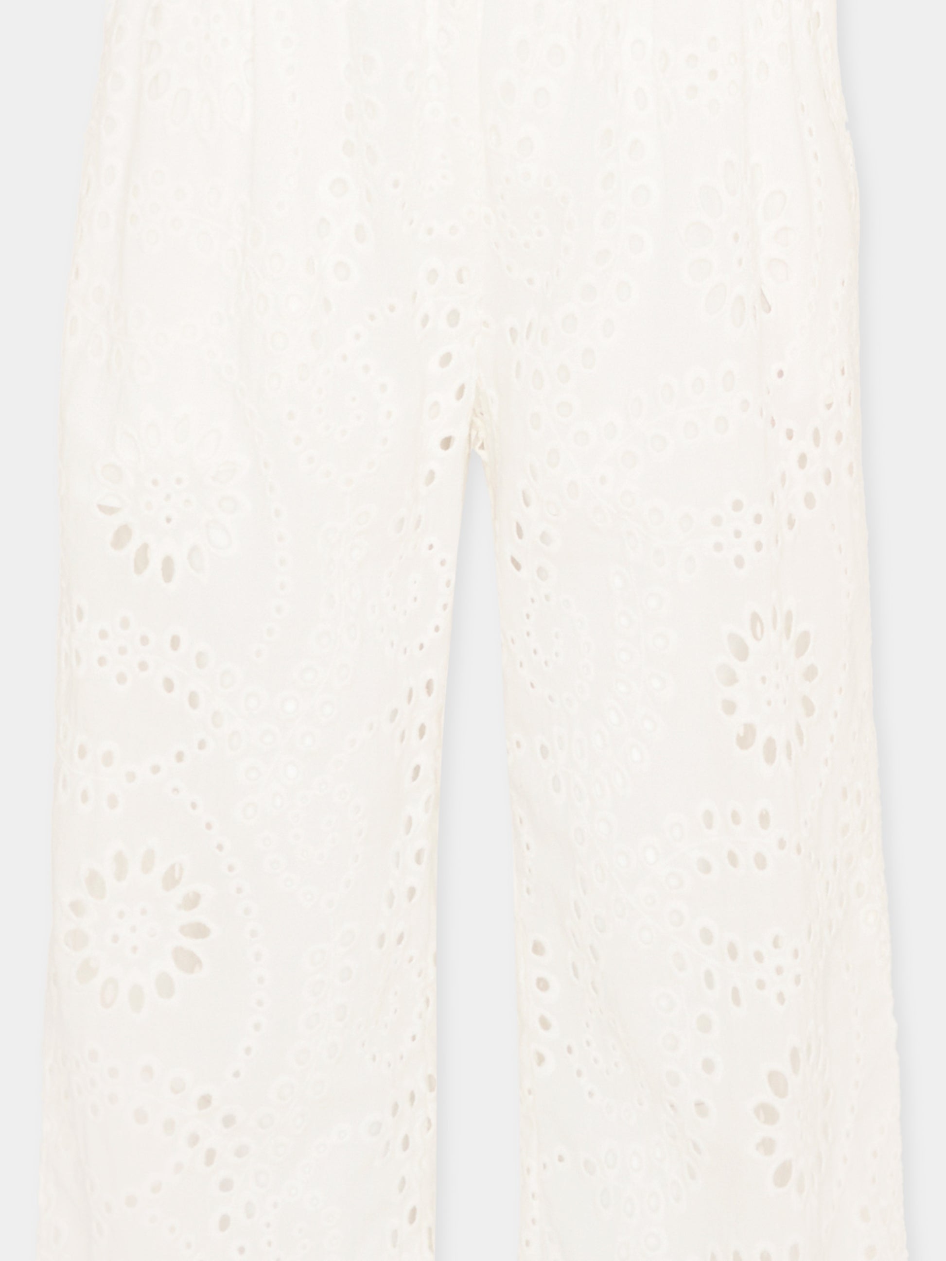 Pantaloni casual bianco in pizzo Sangallo per bambina,Mc2 Saint Barth,PAE001 01444L