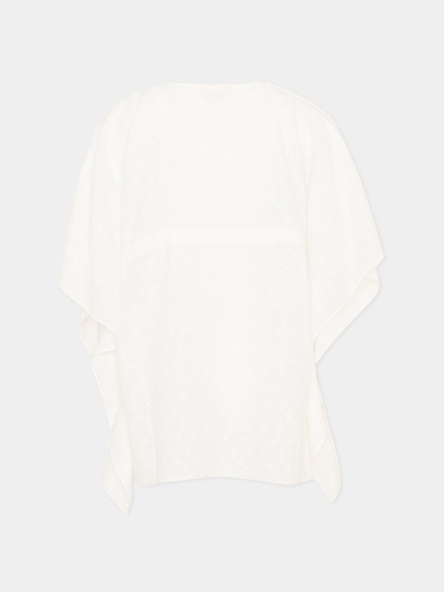 Copricostume bianco in pizzo Sangallo per bambina,Mc2 Saint Barth,KAT0001 03052L