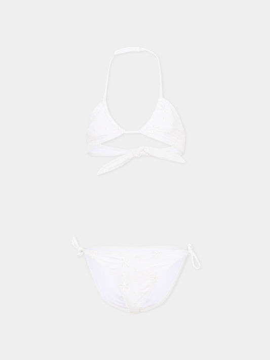 Slip e bikini bianco Aryanna per bambina,Mc2 Saint Barth,ARY00002 00053L