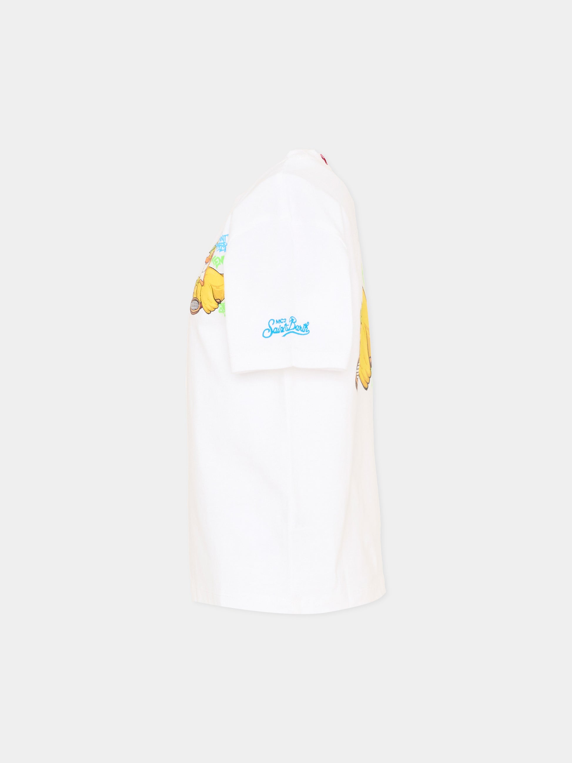 T-shirt bianca  portland jr  per bambino,Mc2 Saint Barth,PRL0001 03893L