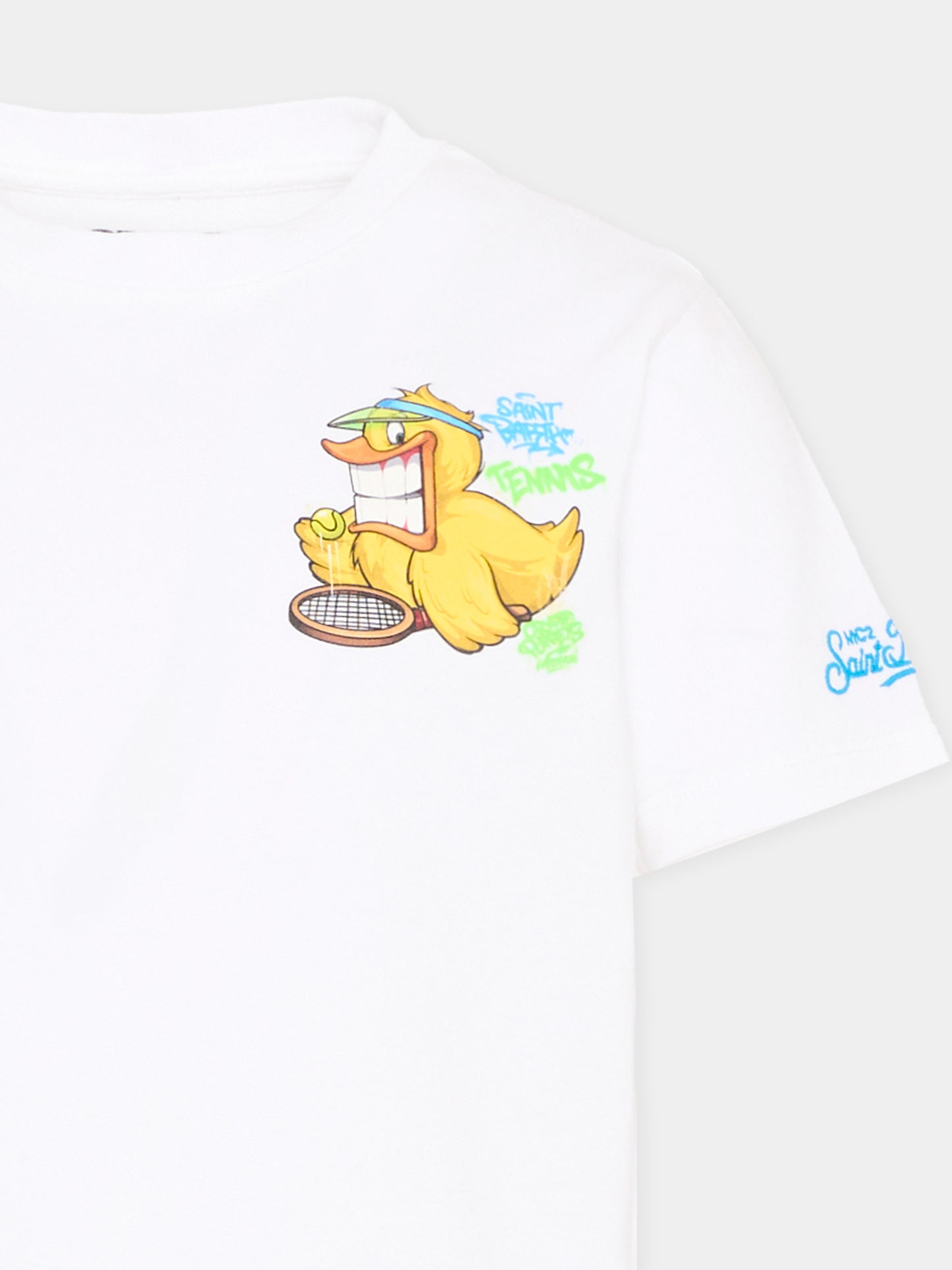 T-shirt bianca  portland jr  per bambino,Mc2 Saint Barth,PRL0001 03893L