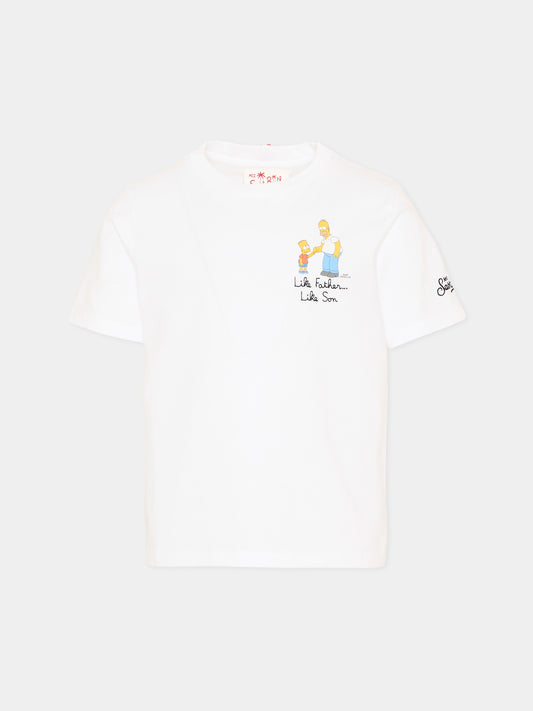 T-shirt bianca Portofino Jr per bambino The Simpsons,Mc2 Saint Barth,POT0002 03555L
