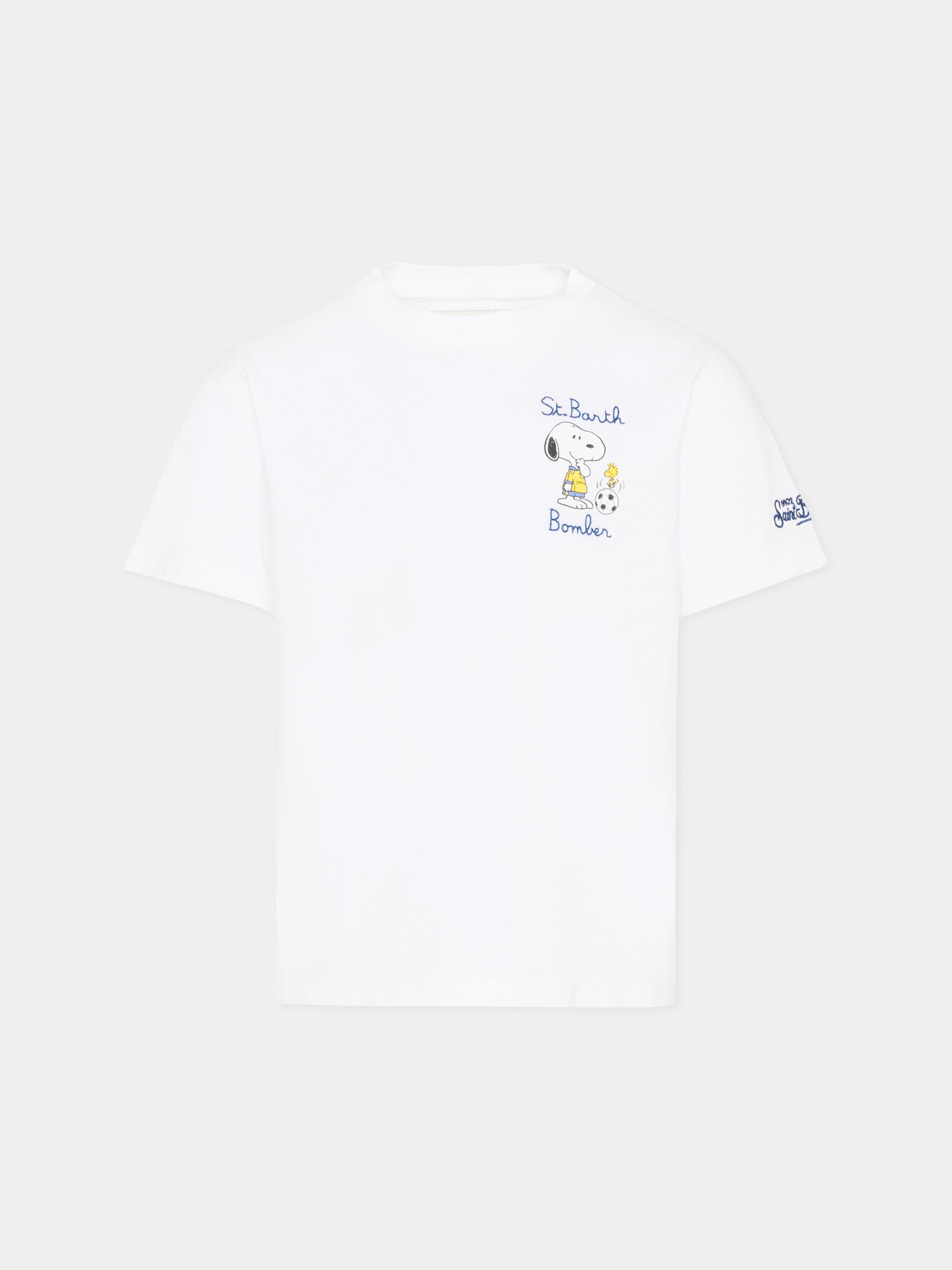T-shirt bianca per bambino con Snoopy,Mc2 Saint Barth,PRL0001 02650L