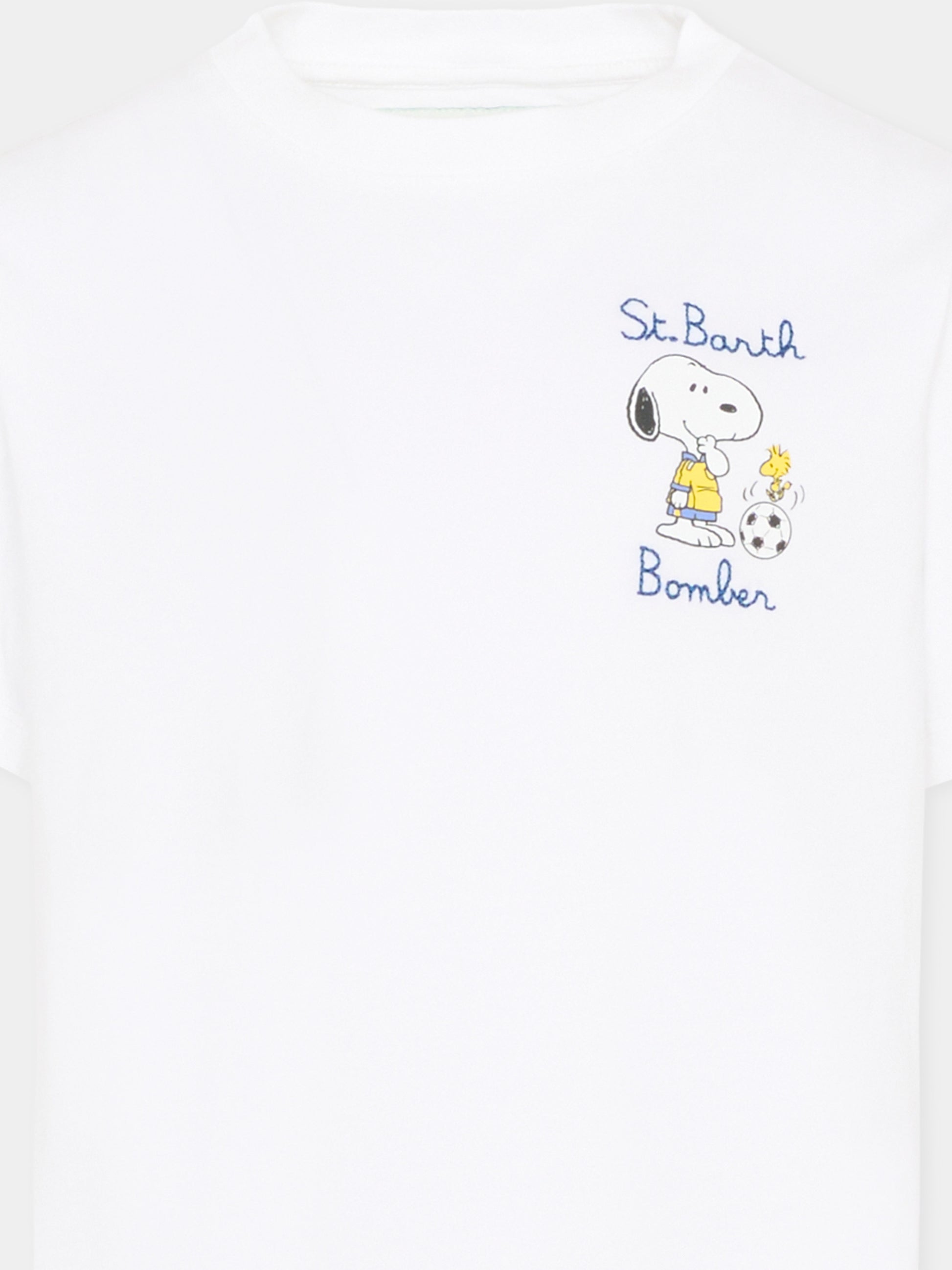 T-shirt bianca per bambino con Snoopy,Mc2 Saint Barth,PRL0001 02650L