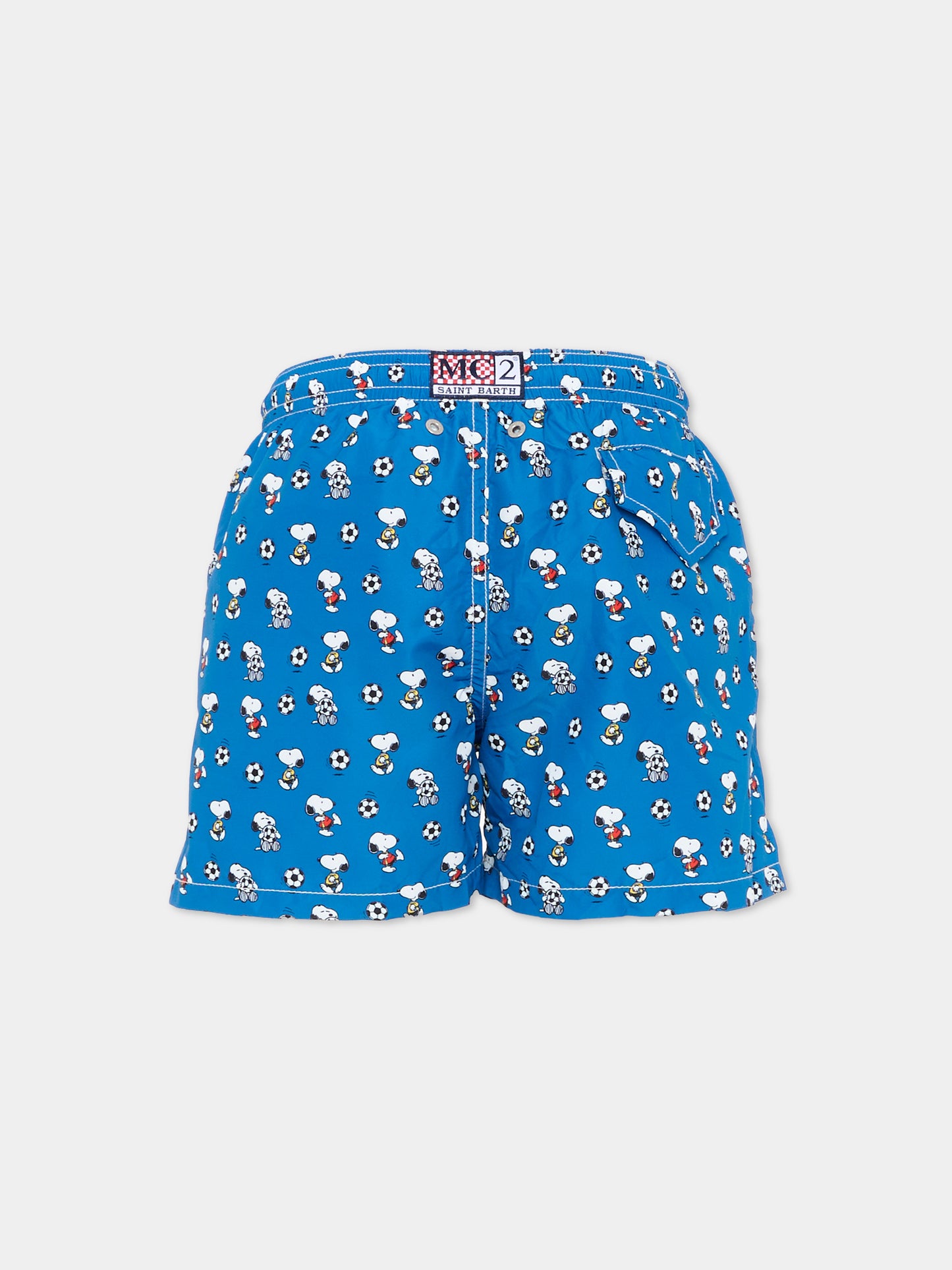Boxer mare blu Jean Lighting per bambino con Snoopy,Mc2 Saint Barth,JEA0004 02476L