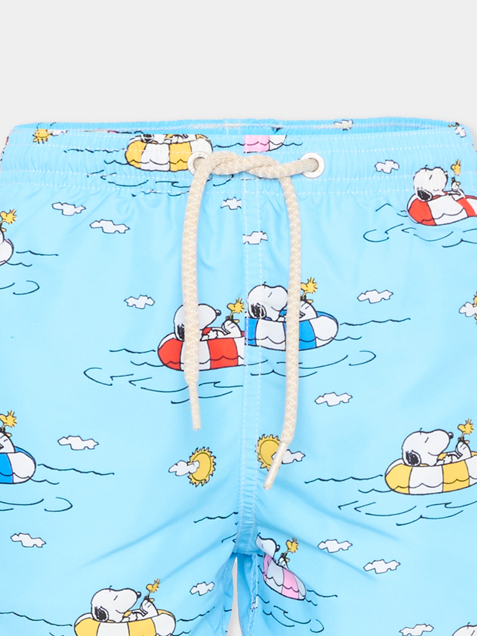 Boxer mare azzurro Jean Lighting per bambino con Snoopy,Mc2 Saint Barth,JEA0004 02652L