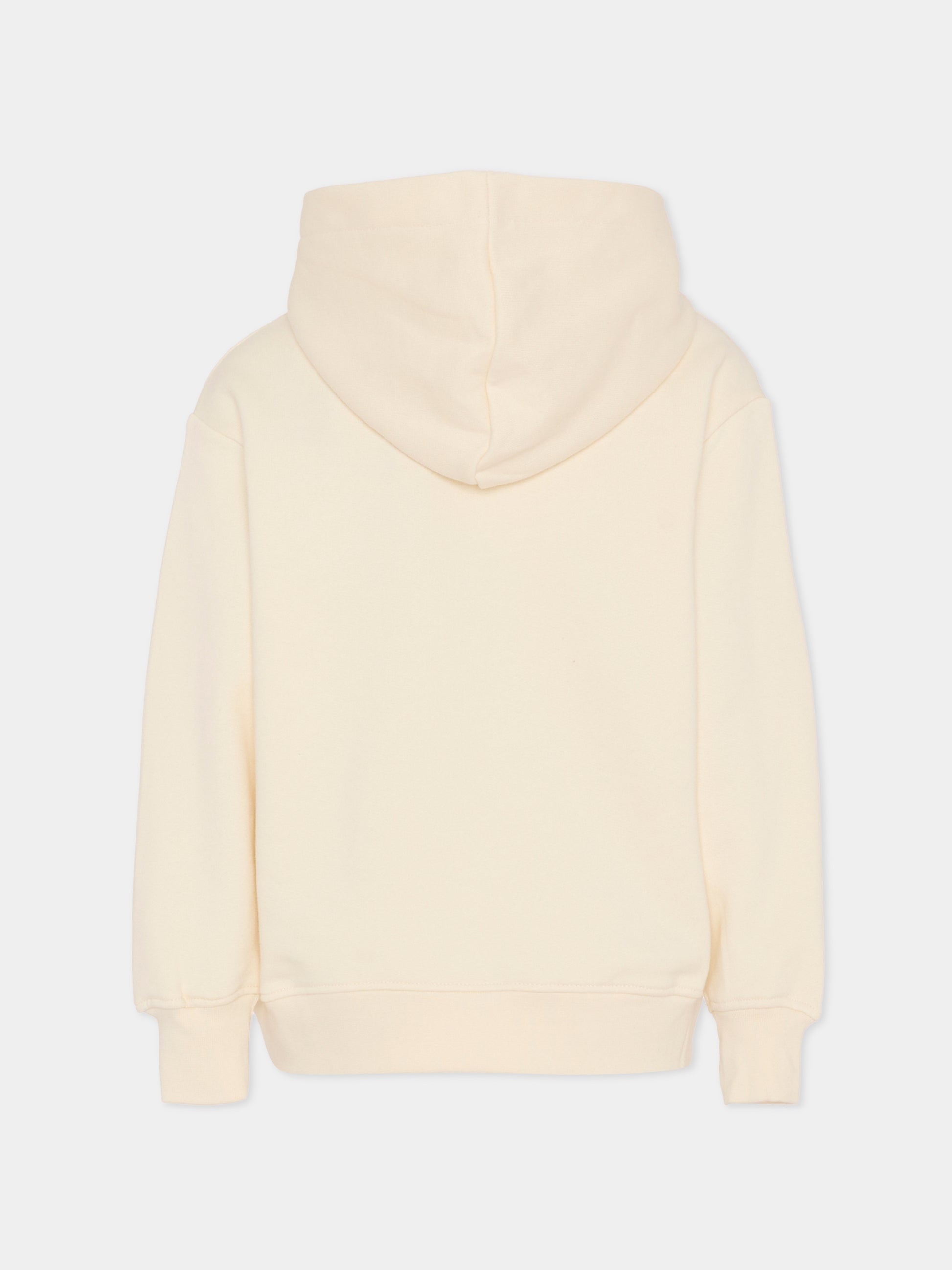 Felpa avorio per bambino con logo,Msgm Kids,F5MSJBHS211 013