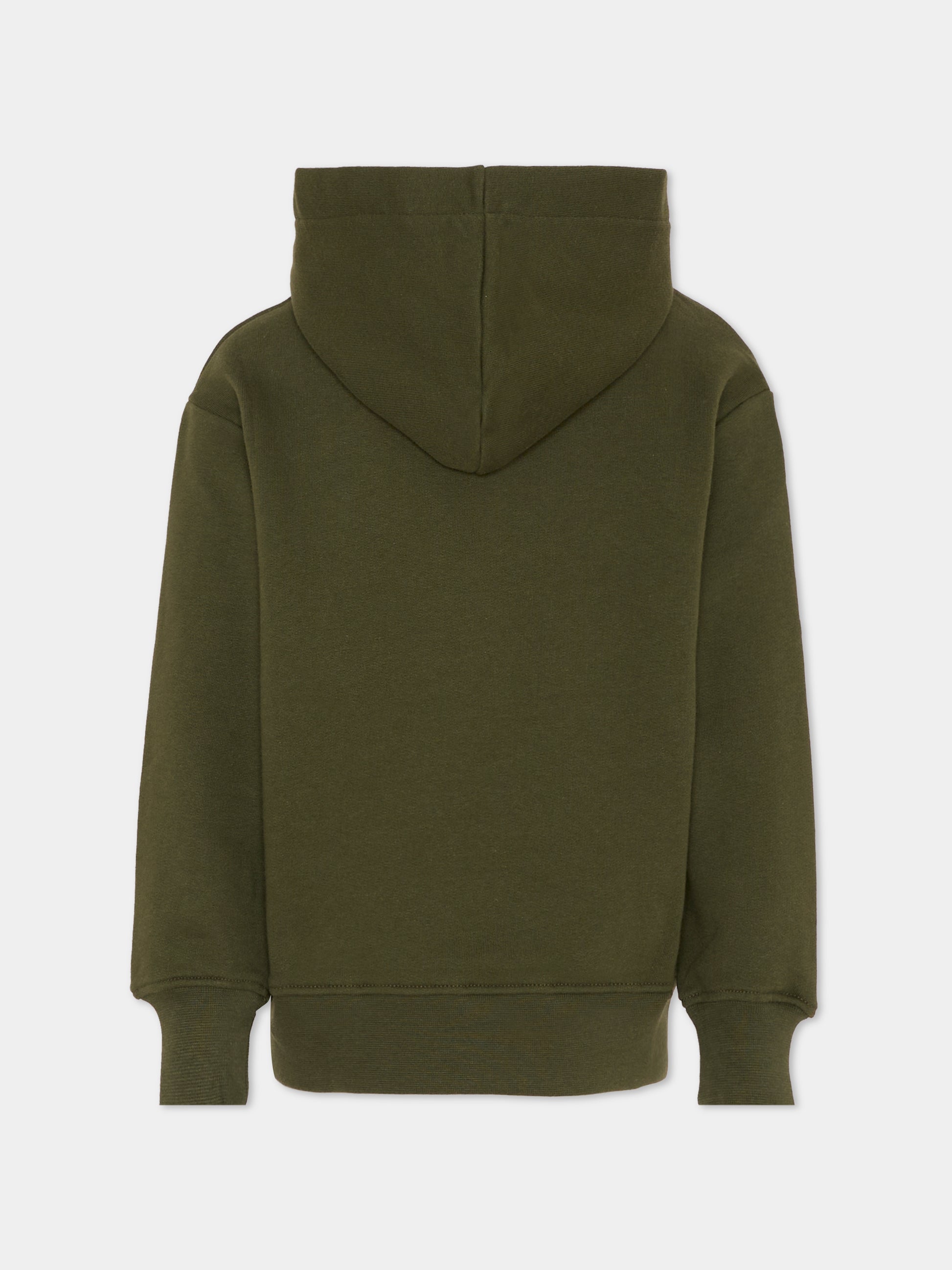 Felpa verde per bambino con logo,Msgm Kids,F5MSJBHS211 082