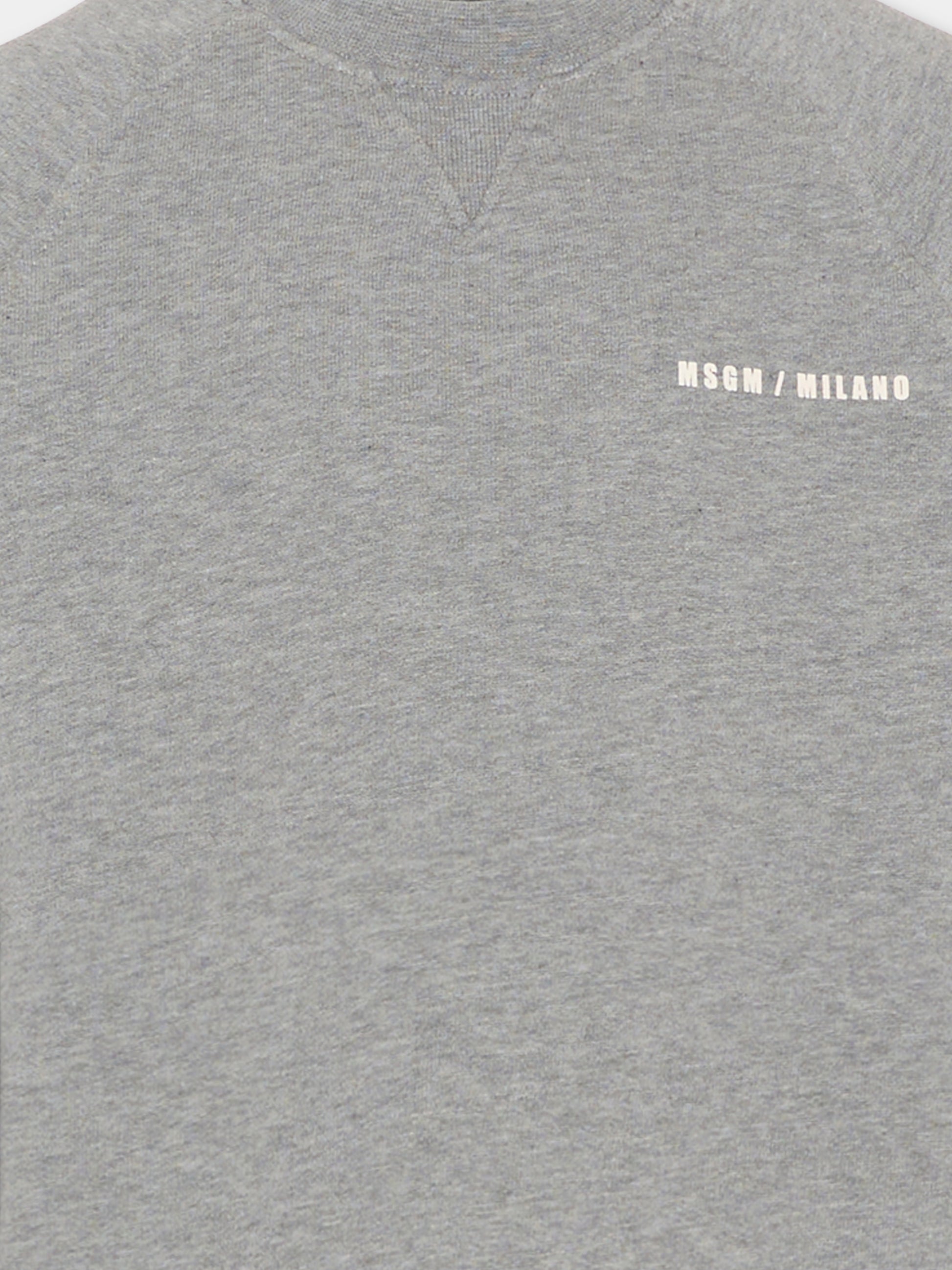 Felpa grigia per bambino con logo,Msgm Kids,F5MSJBSW225 104